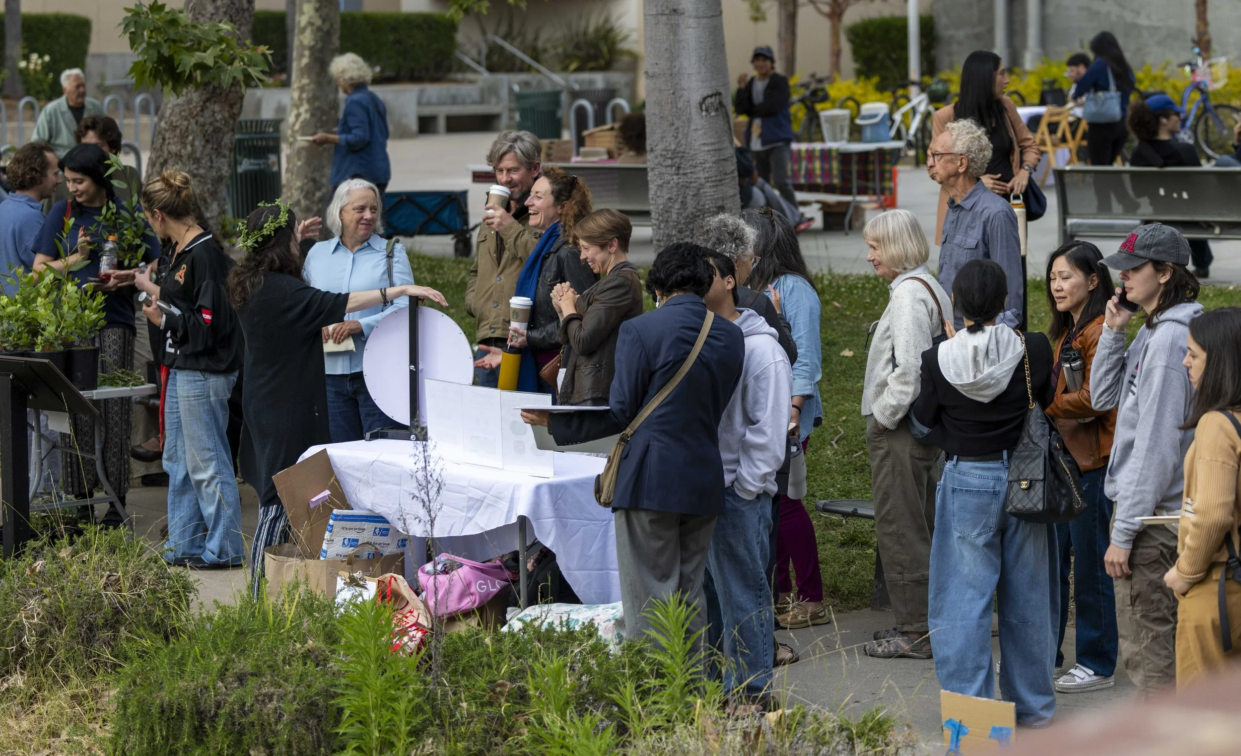  Santa Monica College students and community members participate in a screening of Making a Mini-Forest at the Santa Monica College main campus in Santa Monica, Calif., on Thursday, April 9, 2026. Students learned how urban communities are transformi