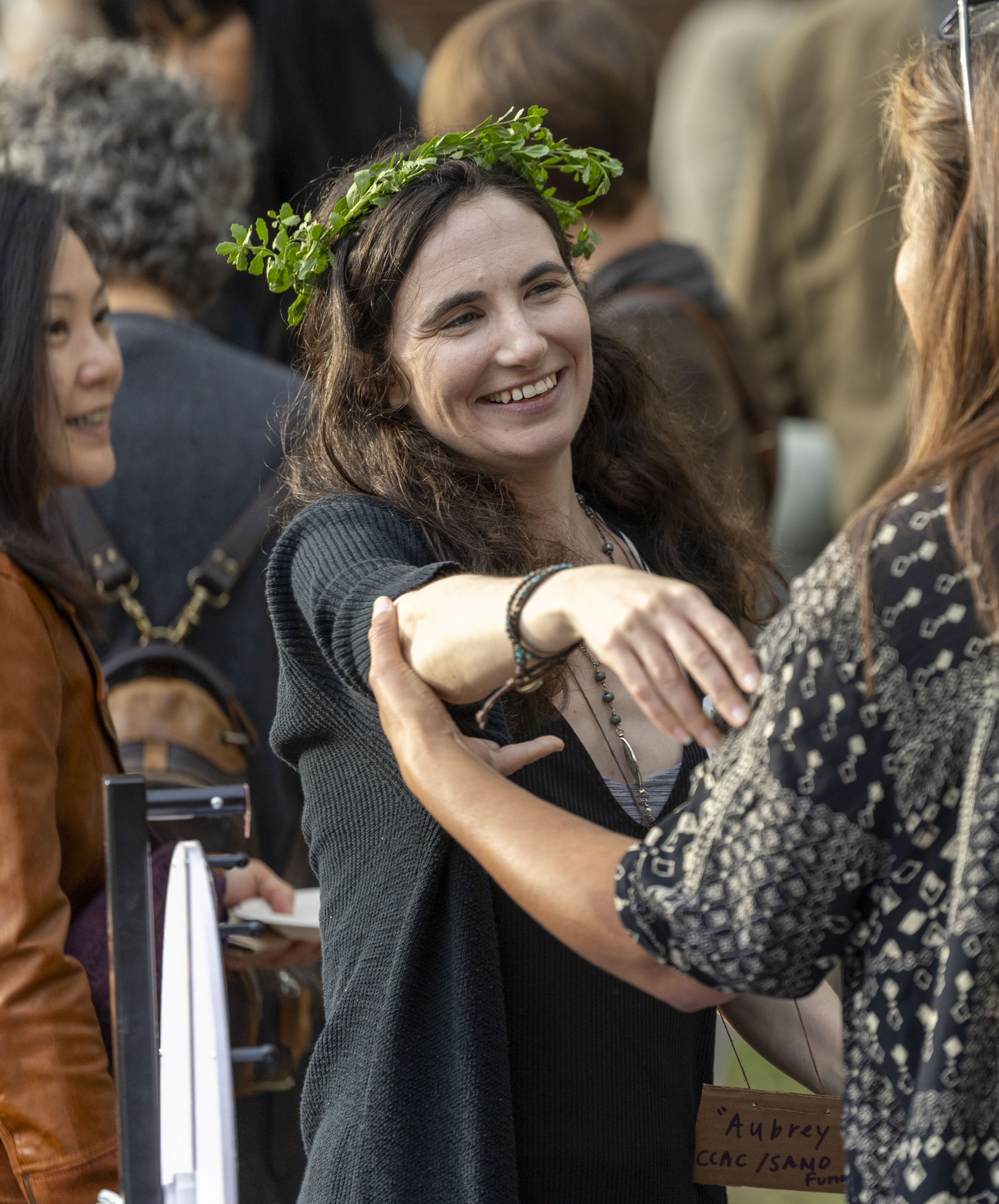  Aubrey Pevsner, a fellow with the California Climate Action Corps (CCAC), lead an event of screening of Making a Mini-Forest at the Santa Monica College main campus in Santa Monica, Calif., on Thursday, April 9, 2026. As part of her role, Ablard sup