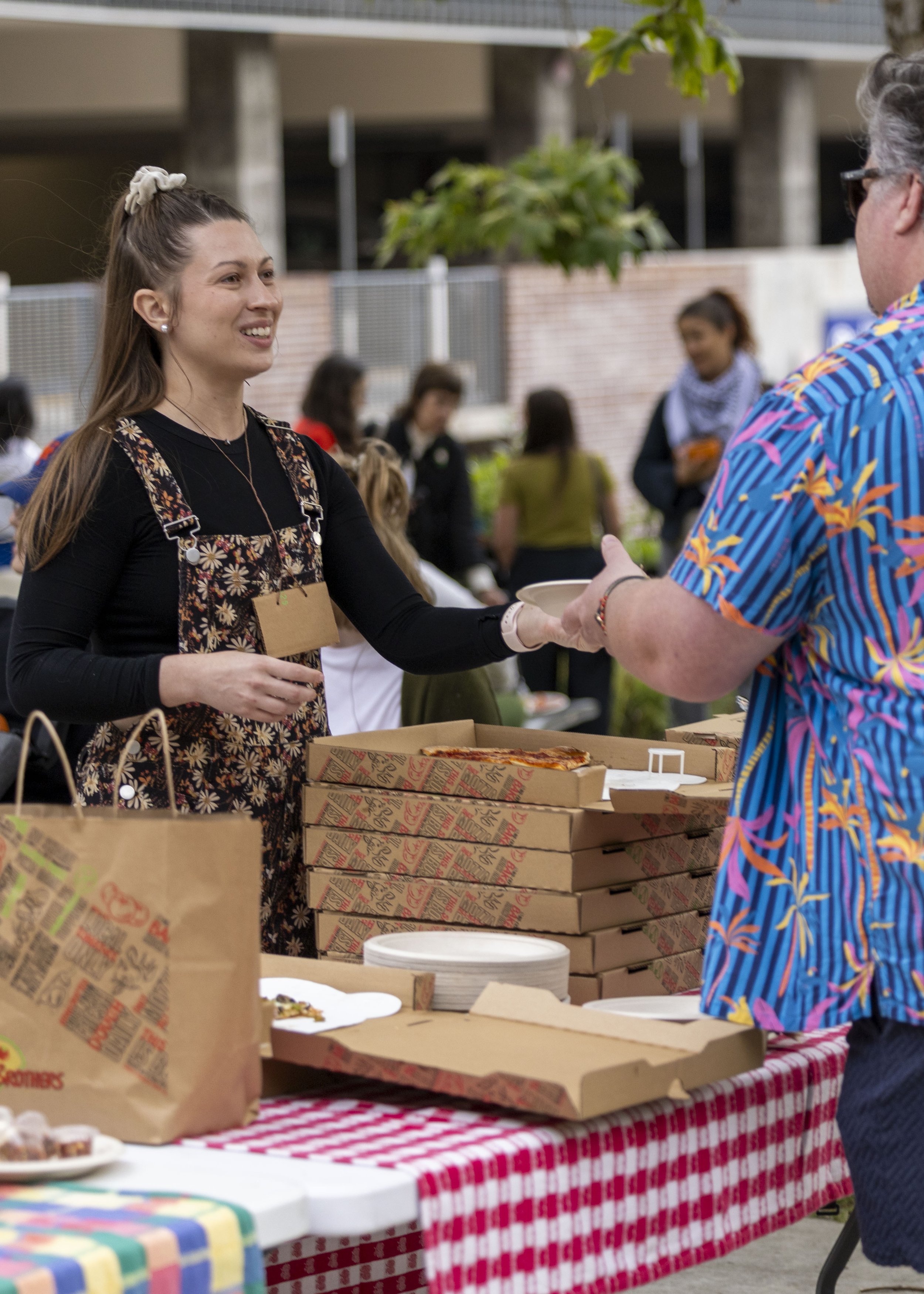  Michele Vanzile (volunteer) during a screening of Making a Mini-Forest at the Santa Monica College main campus in Santa Monica, Calif., on Thursday, April 9, 2026. Students learned how urban communities are transforming neighborhoods by planting gre