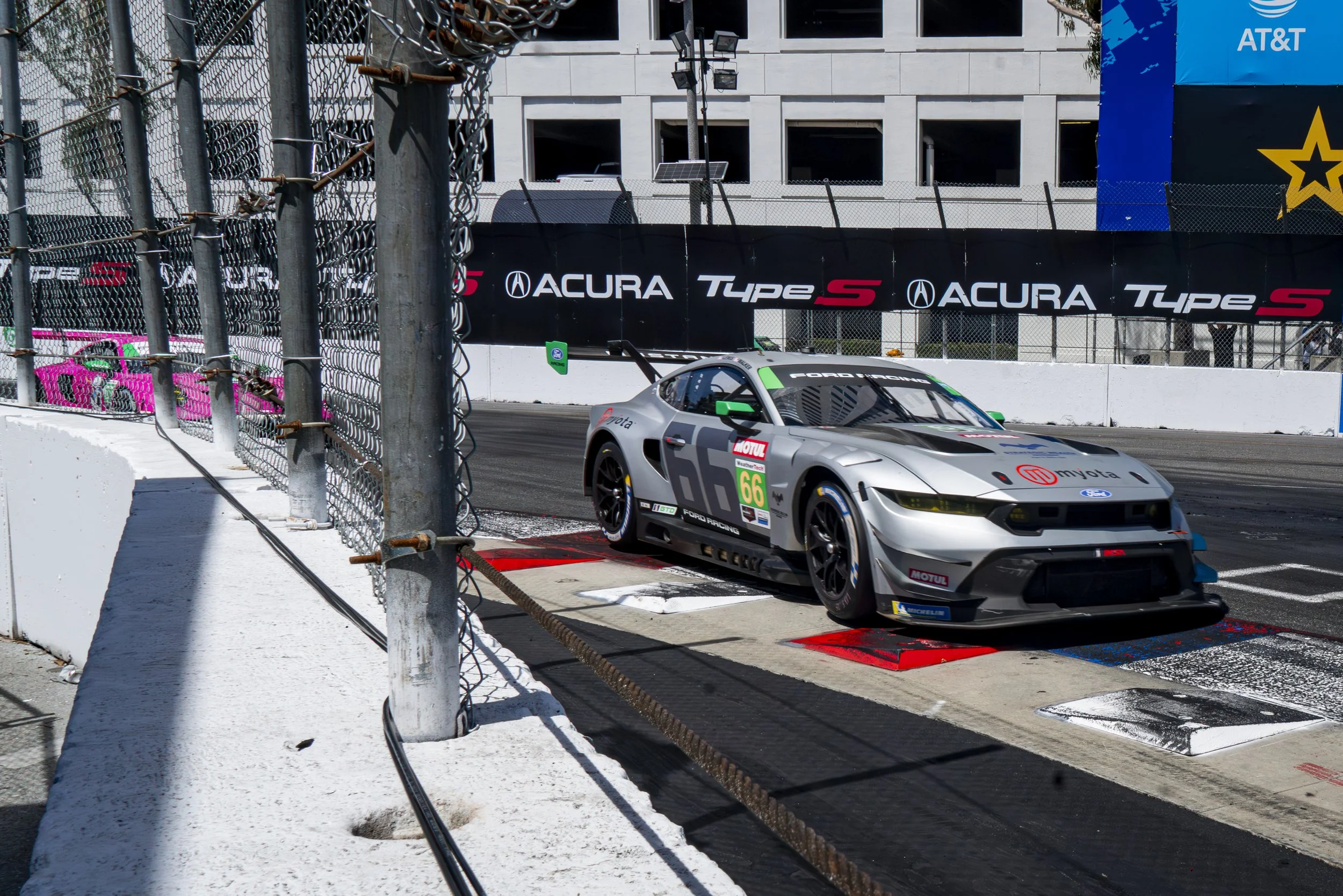  International Motor Sports Association (IMSA) WeatherTech SportsCar Championship Series GTD (Grand Touring Daytona) class in the 2026 Acura Grand Prix of Long Beach car No.66 Gradient Racing team's Ford Mustang GT3 EVO driven by Corey Lewis &Jake Wa