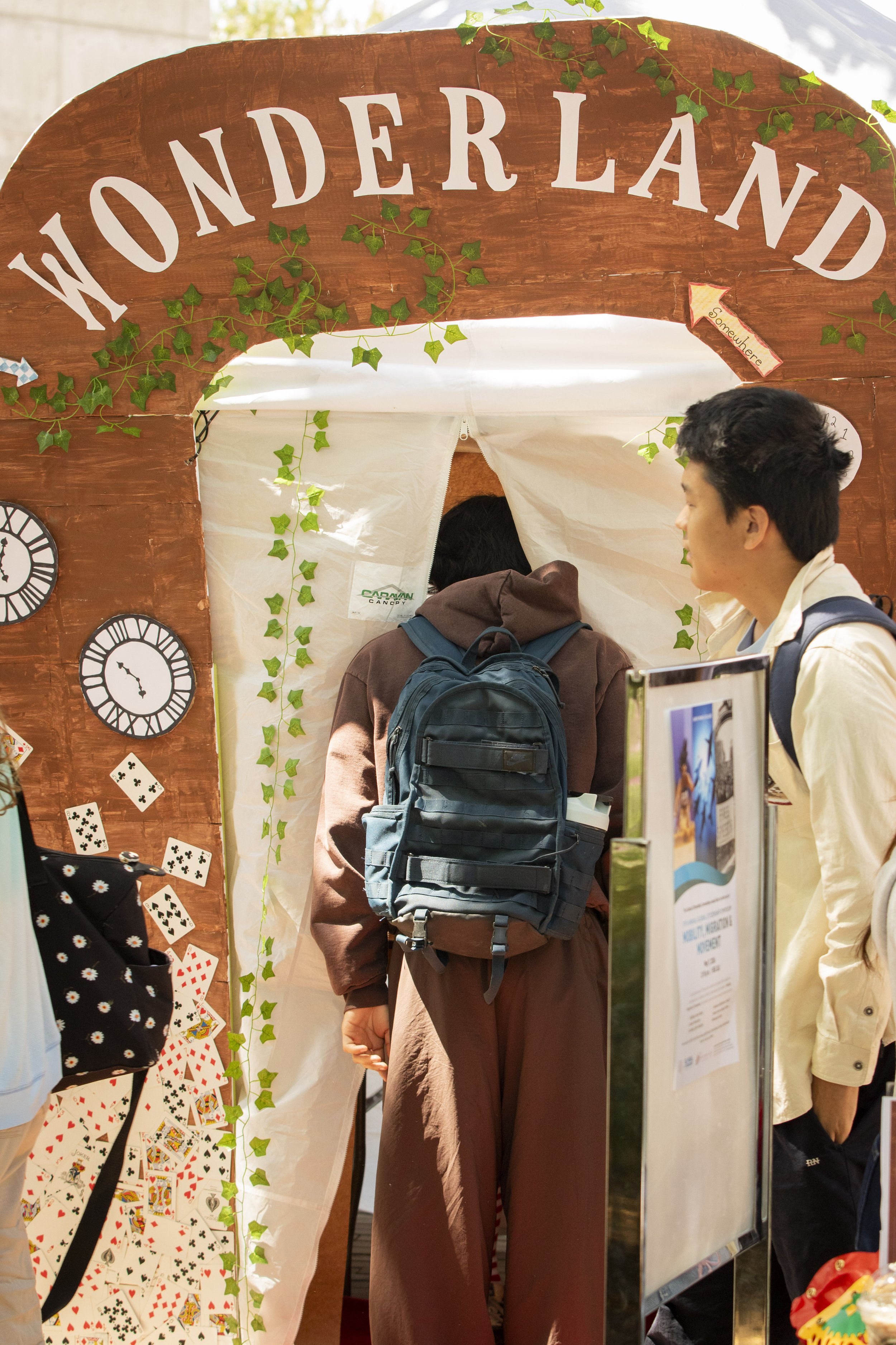  The Santa Monica College (SMC) Adelante Club participated in the Club Row fairytale theme with their Alice in Wonderland themed tent at Club Row Day at the SMC main campus on Thursday, May 7th, 2026. The Adelante Club consists of Latinx students wan