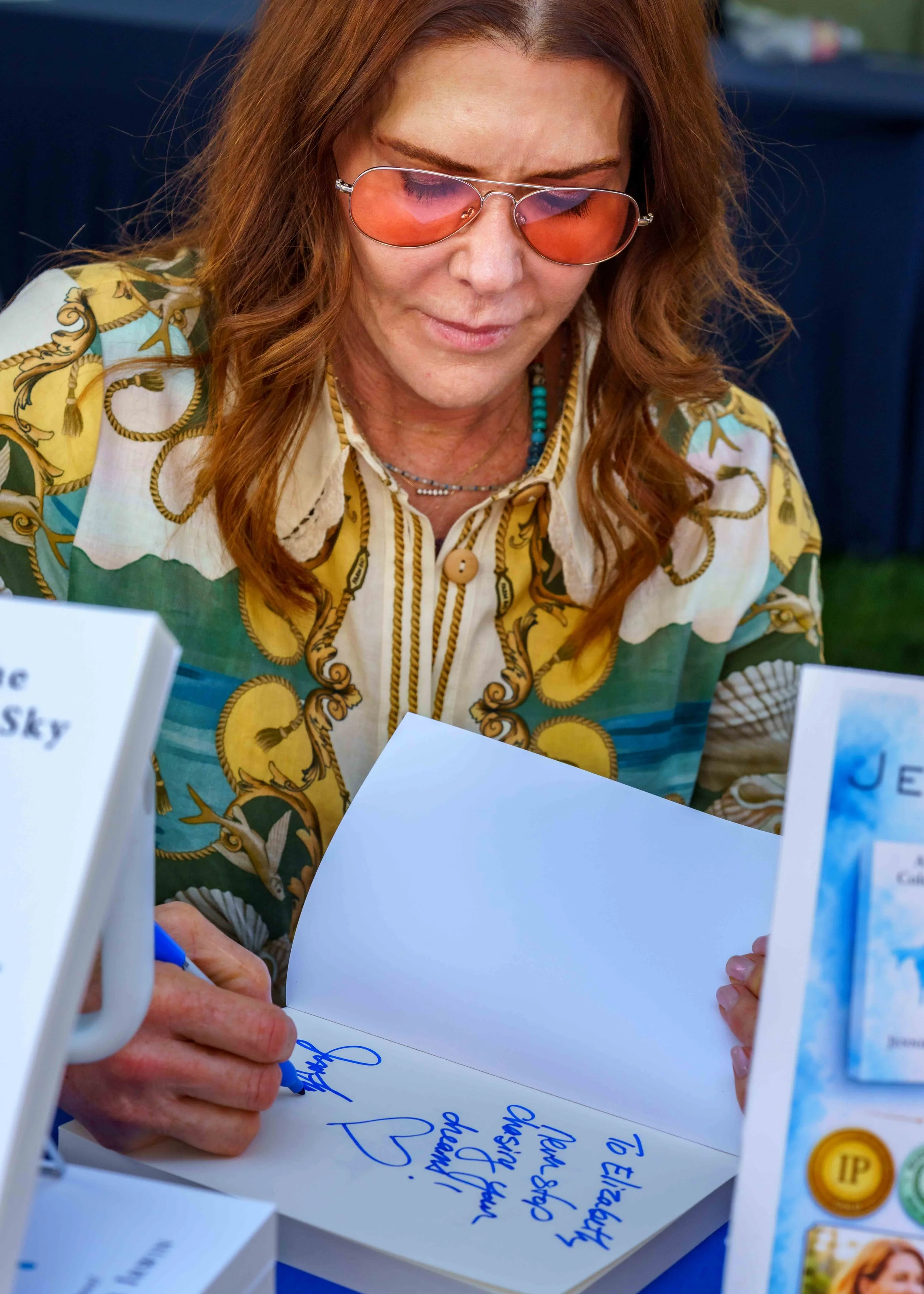  Author Jennifer Irwin signs her book during Los Angeles Times Festival of Books, Saturday, April 18, 2026. (Elizabeth Bacher | The Corsair) 