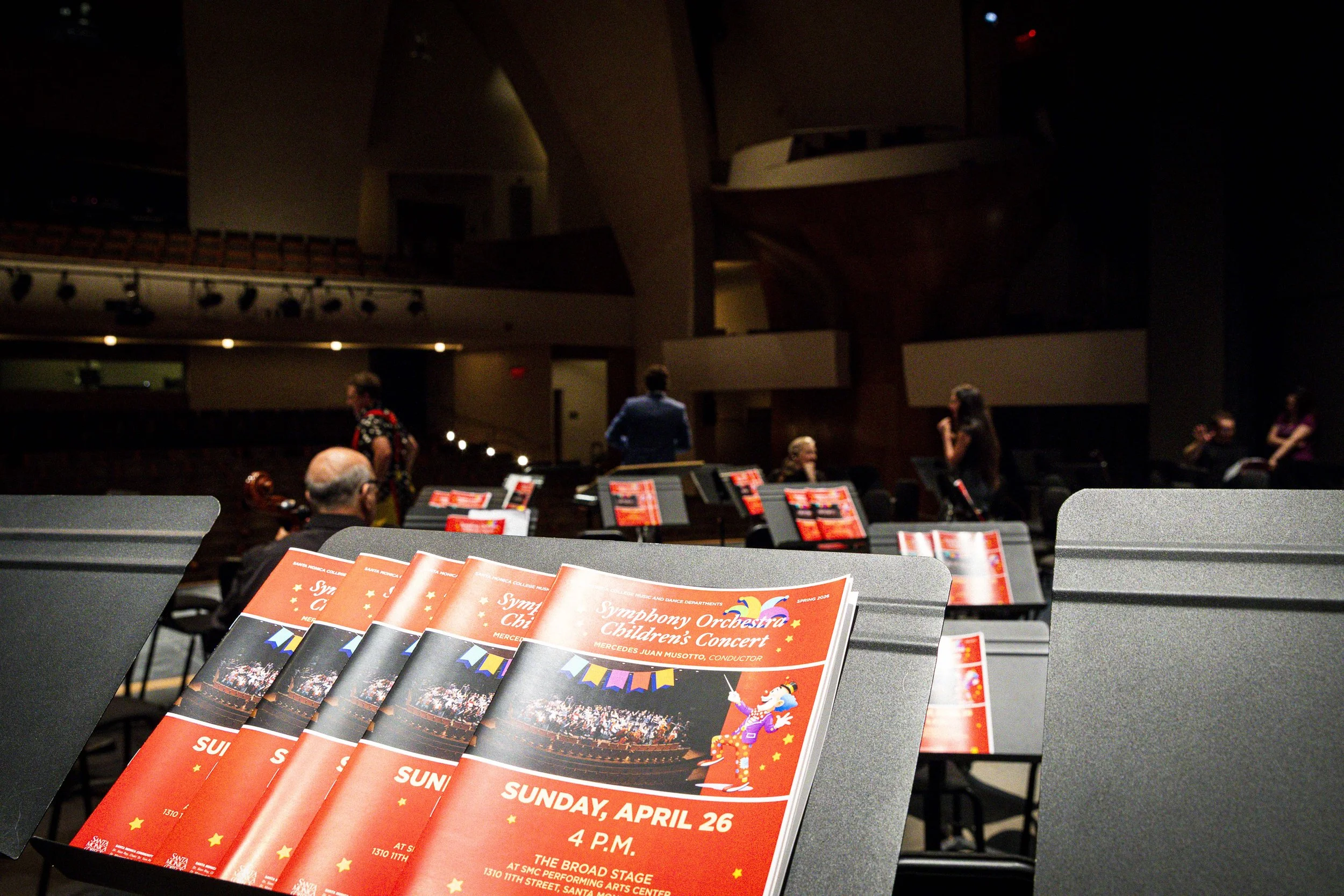 Members of the Santa Monica College (SMC) Symphony Orchestra arrive for a special children’s concert on Sunday, April 26, 2026, at BroadStage at the SMC Performing Arts Center in Santa Monica, Calif. Presented by the SMC Music Department in collabor