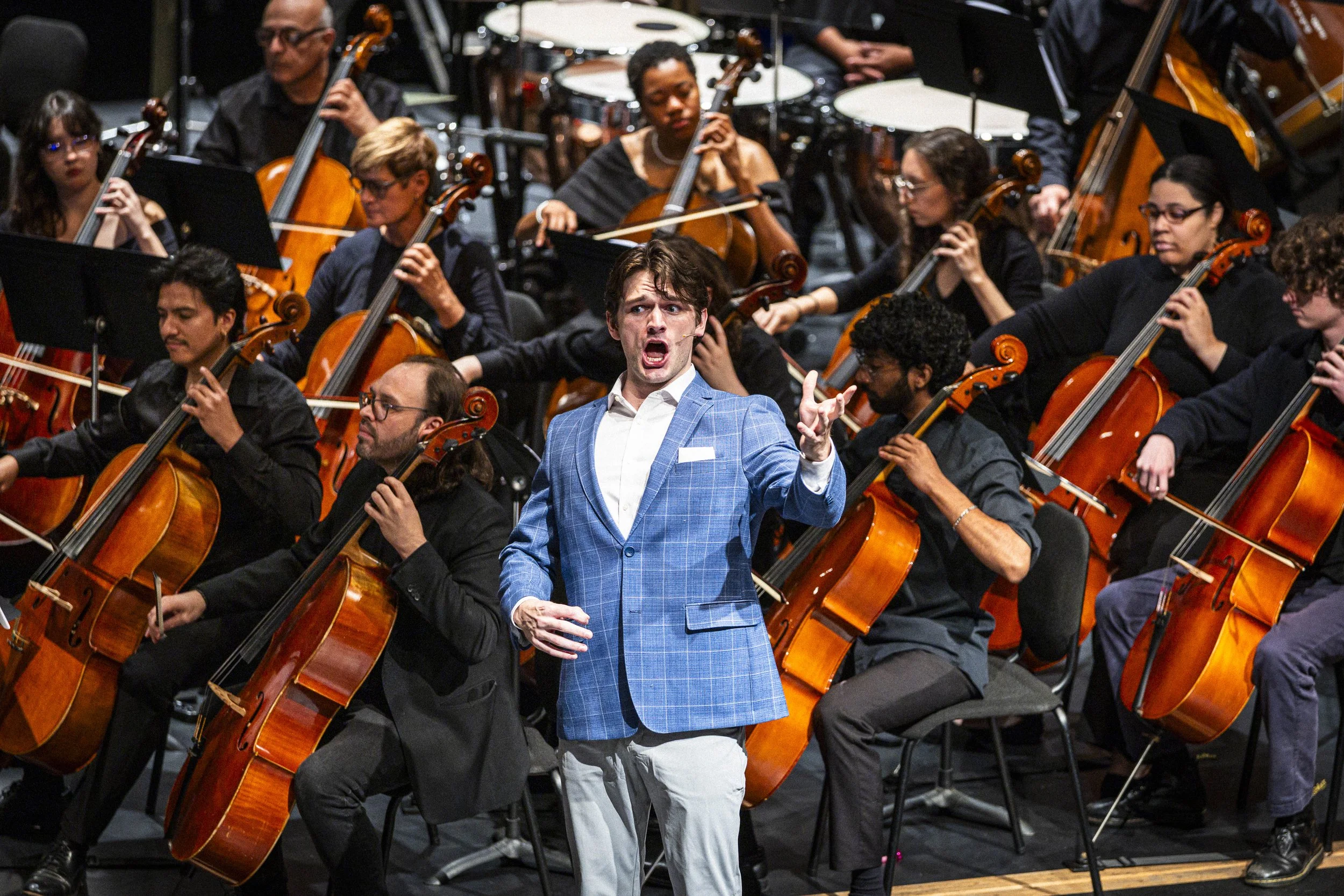  Baritone Patrick Bittner performing during the Santa Monica College (SMC) Symphony Orchestra's special children’s concert on Sunday, April 26, 2026, at BroadStage at the SMC Performing Arts Center in Santa Monica, Calif. Presented by the SMC Music D