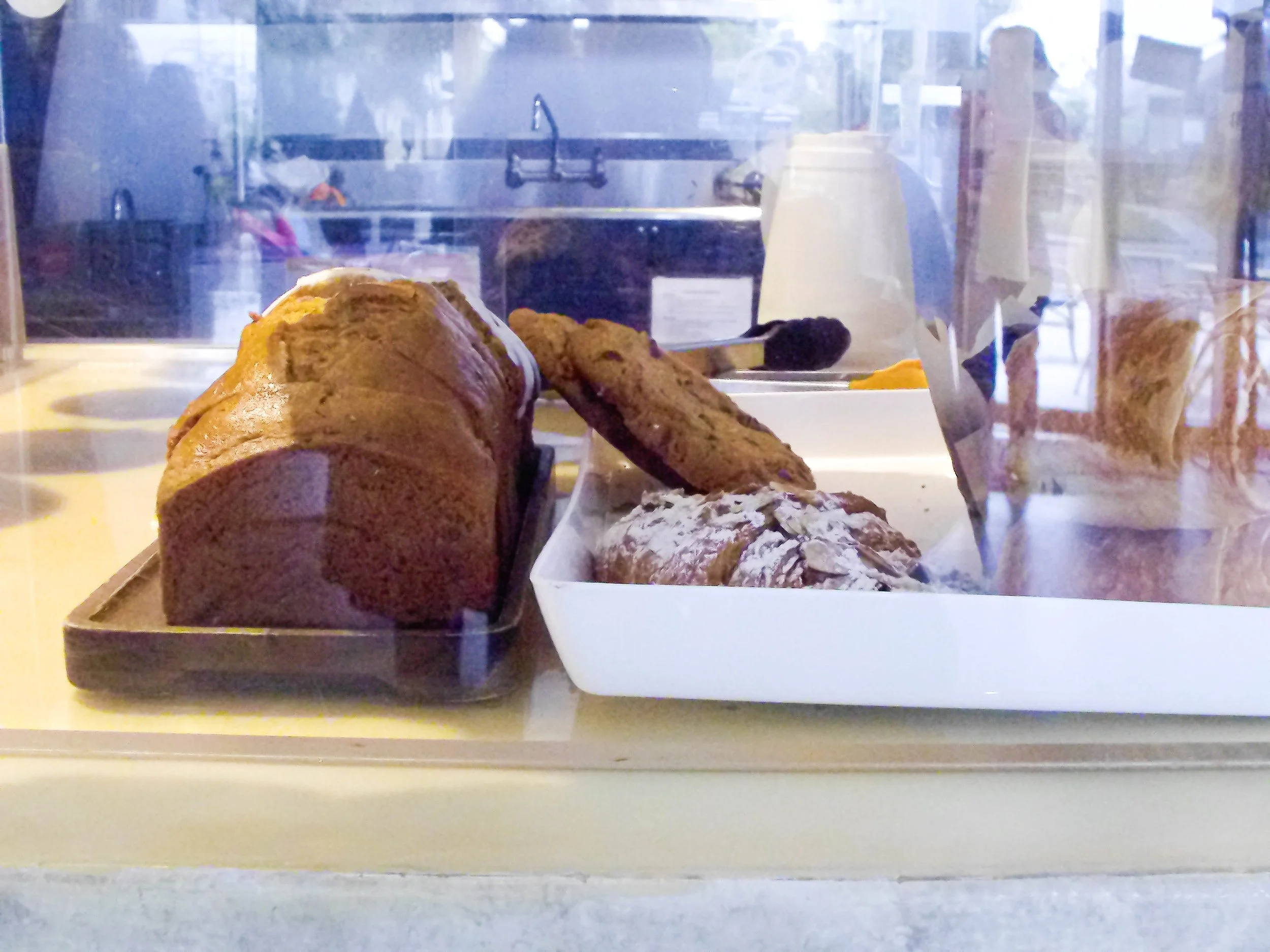  Cafe Ruisseau displays three or four baked goods items in its pastry case every day. The number of pastries in the case is always limited and the options look quite meager in comparison to Chaumont Bakery and Cafe, which has a bakery display case th