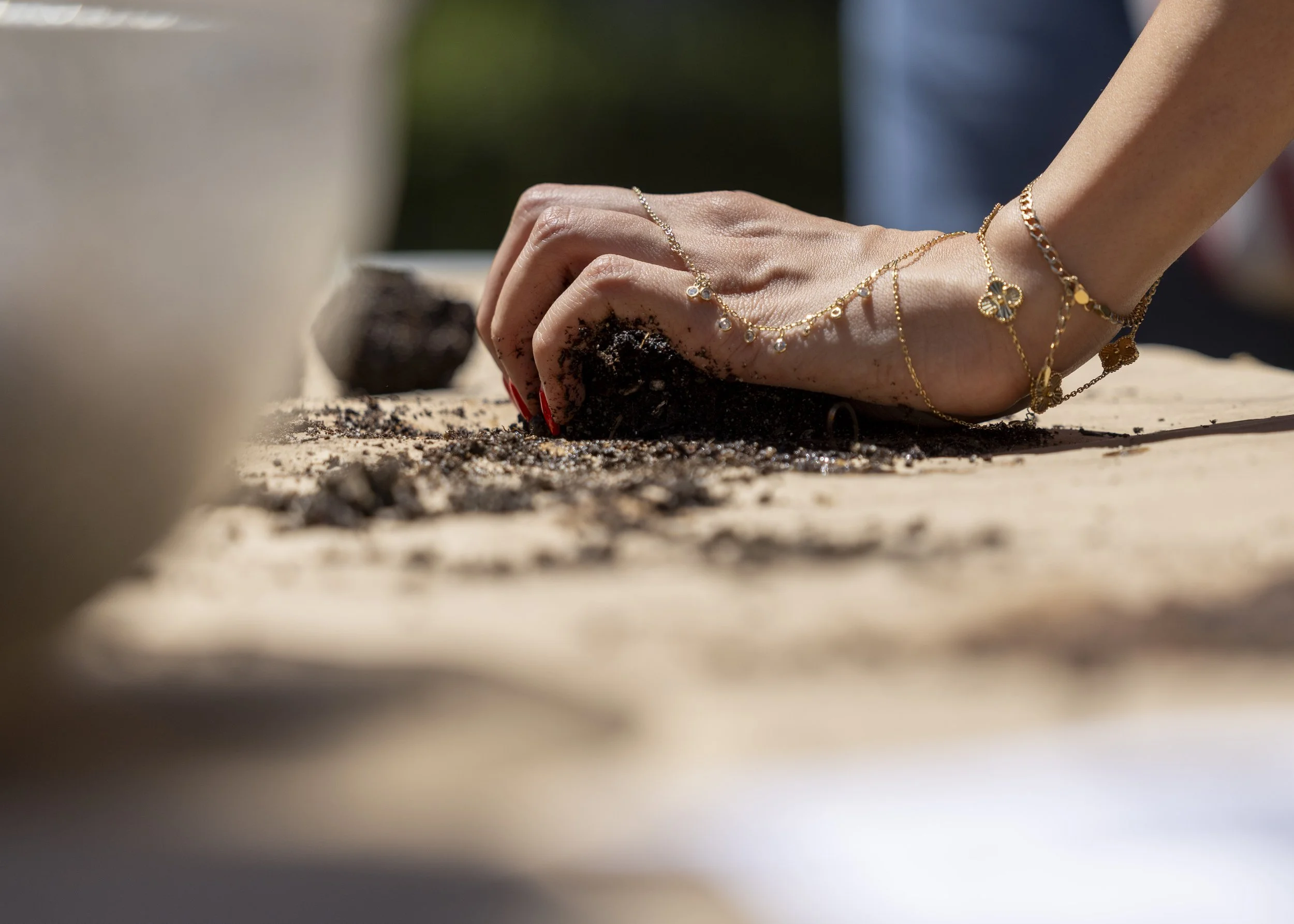  Santa Monica College student Savannah Youabian, a business major, participated in the Garden & Grow event on Earth Day at the SMC Organic Garden on the main campus in Santa Monica, Calif.,Wednesday, April 22, 2026.Students learned how to save and pl