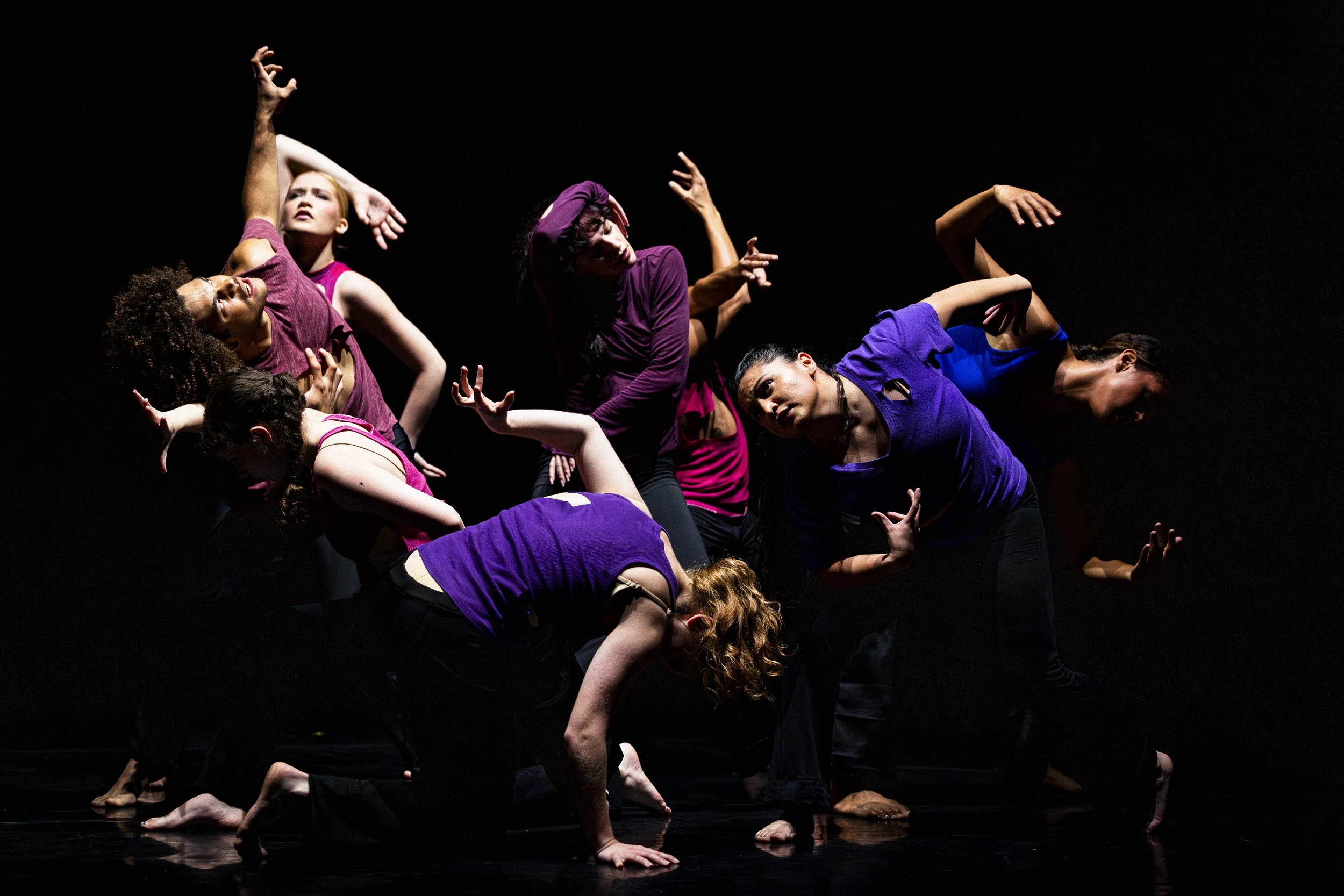  Santa Monica College (SMC) students rehearse during a dress rehearsal for an upcoming performance by SMC’s Synapse Contemporary Dance Theater on Wednesday, April 29, 2026, at The Broad Stage at the SMC Performing Arts Center in Santa Monica, Calif. 