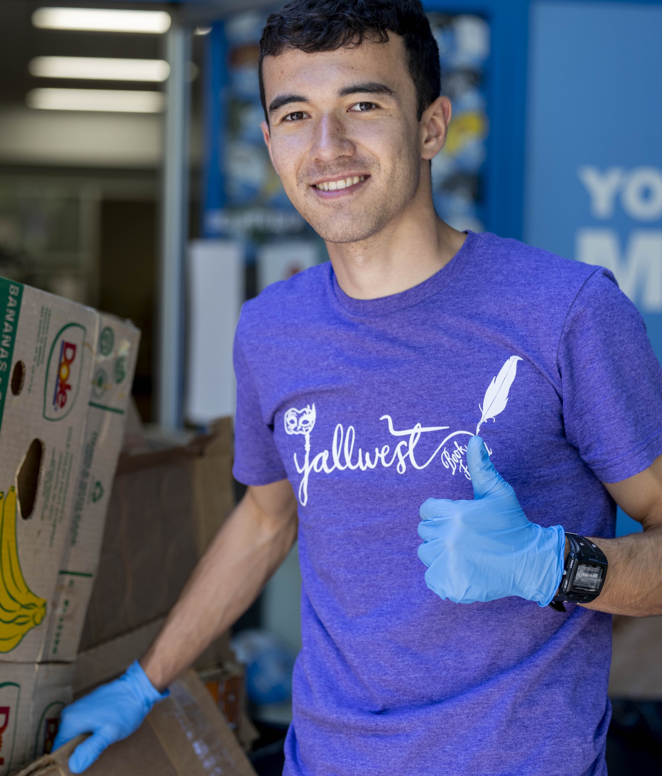  Santa Monica College student Muhammad Usmonzoda, an Environmental Studies and Geography major, works at the Bodega on the main campus in Santa Monica, Calif., on Wednesday, April 29, 2026. (Masie Najafi | The Corsair) 