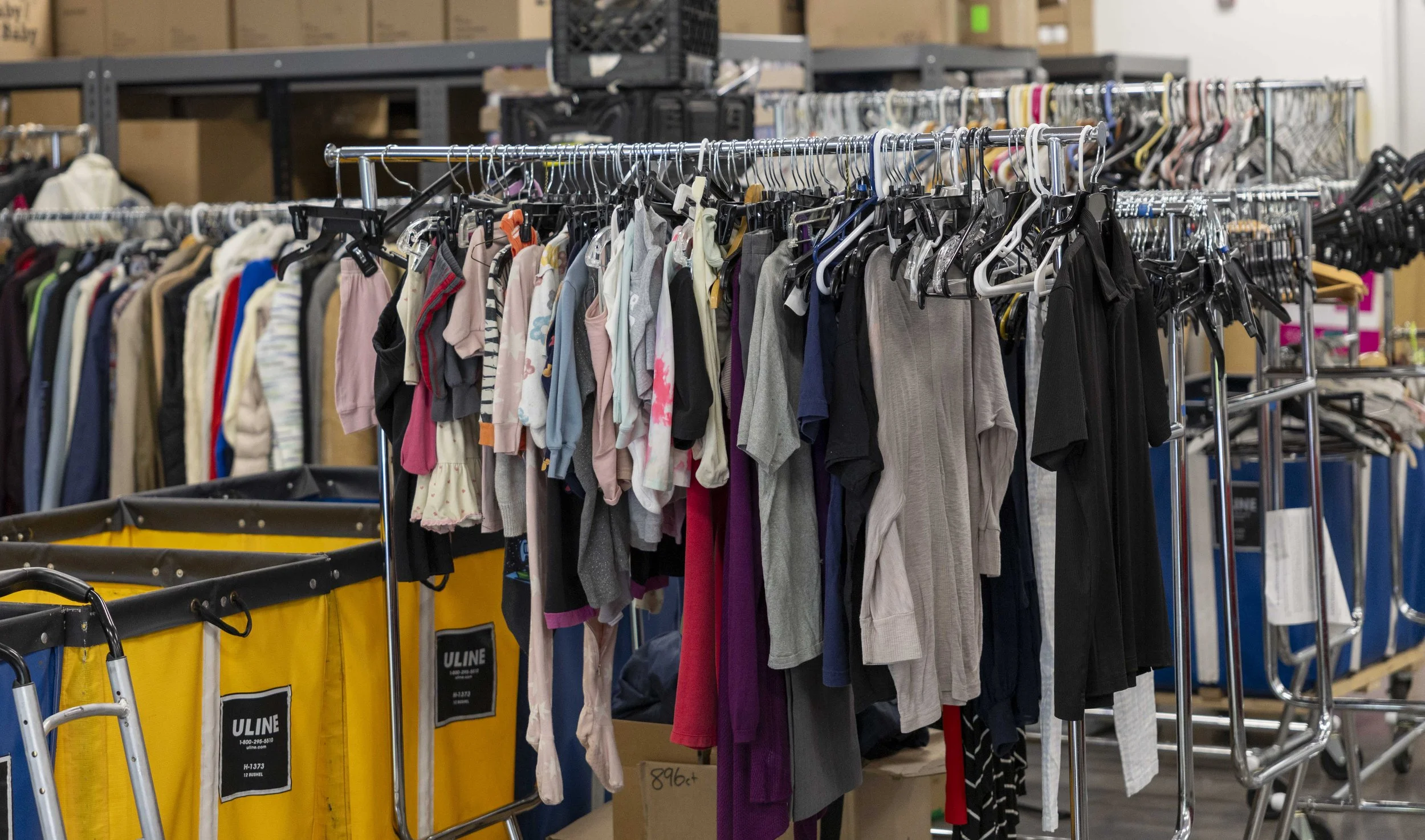  Santa Monica College’s Bodega at the main campus in Santa Monica, Calif., on Tuesday, May 5, 2026. The Bodega distributes free clothing donated by community members to students in need. (Masie Najafi | The Corsair) 