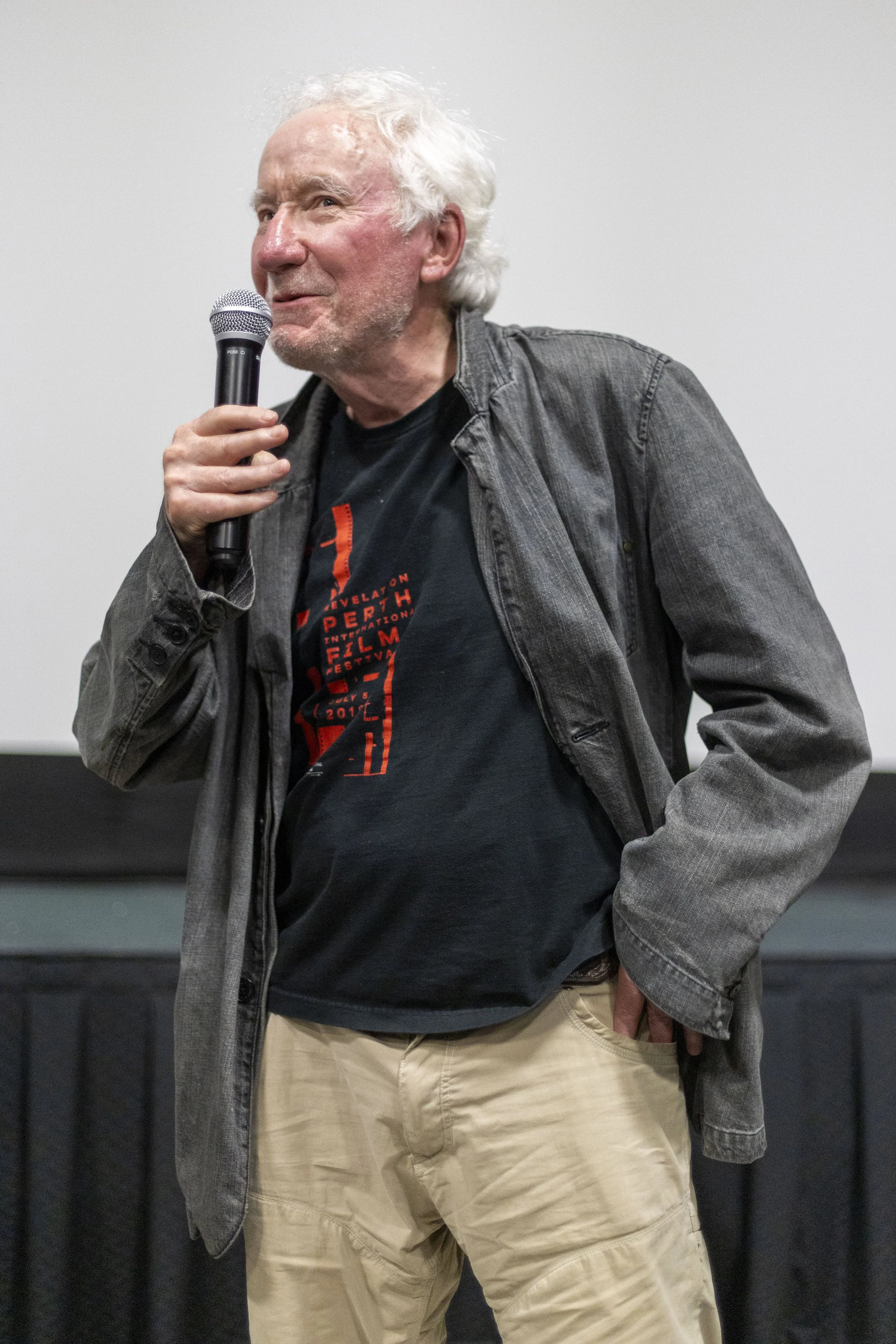 Robert Clem, director of the documentary film "Big Mama Thornton" speaks after its Los Angeles showing at the Laemmle Royal Theatre, Thursday, May 14, 2026. The film honors the blues singer and original performer of "Hound Dog", made popular by Elvi