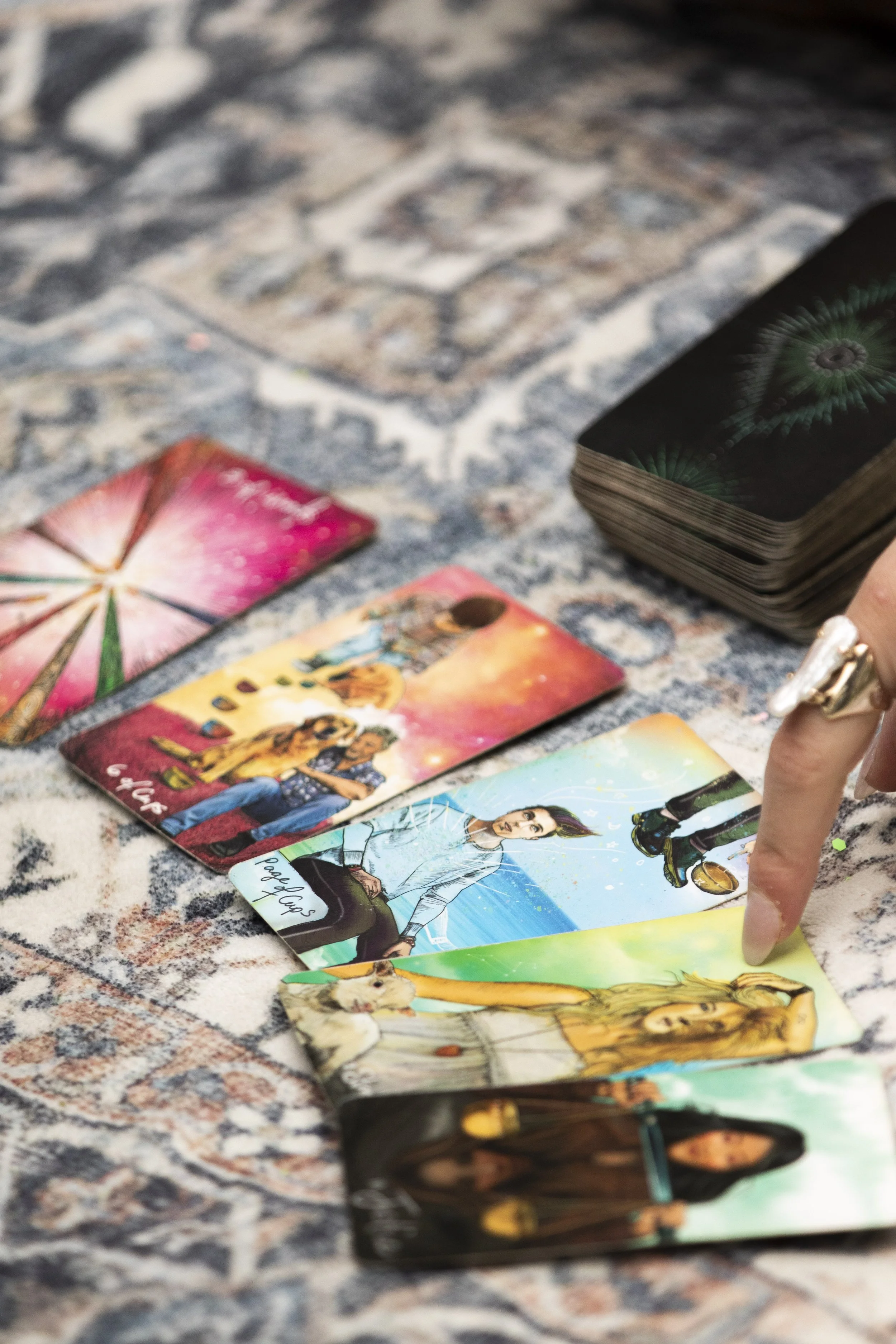  Julia Rose Barnett offers tarot readings for Santa Monica College (SMC) students at the Den Meditation Studio tent at the Mental Health Day on the SMC main campus on Thursday, May 14th, 2026. Barnett works with Den Meditation to do tarot readings, a