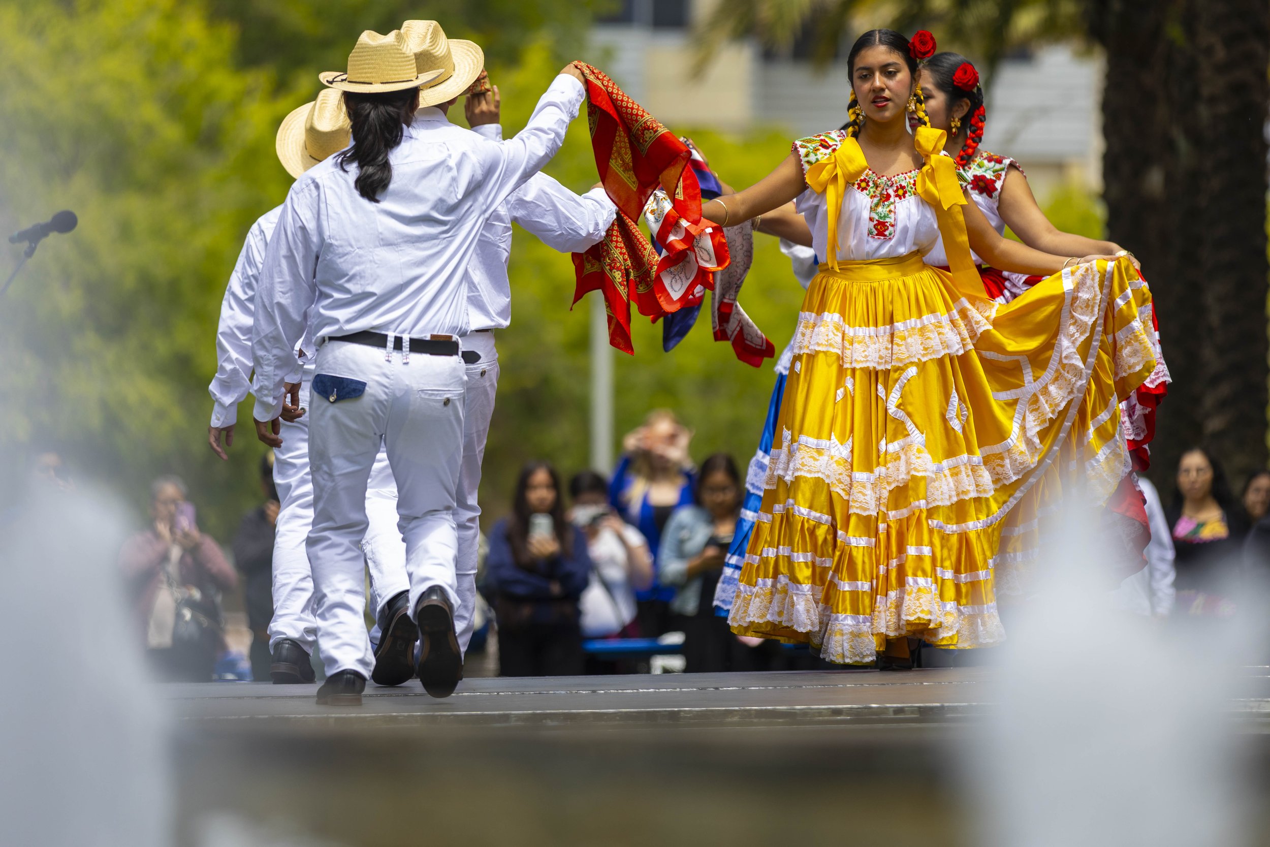  Oaxacans at Santa Monica College (SMC) members dancing “Las Chilenas” during the Guelaguetza with live Banda (band) at the Main Quad, SMC, Santa Monica, Calif, on Thursday, May 28, 2026. The Guelaguetza is a traditional celebration held in the state