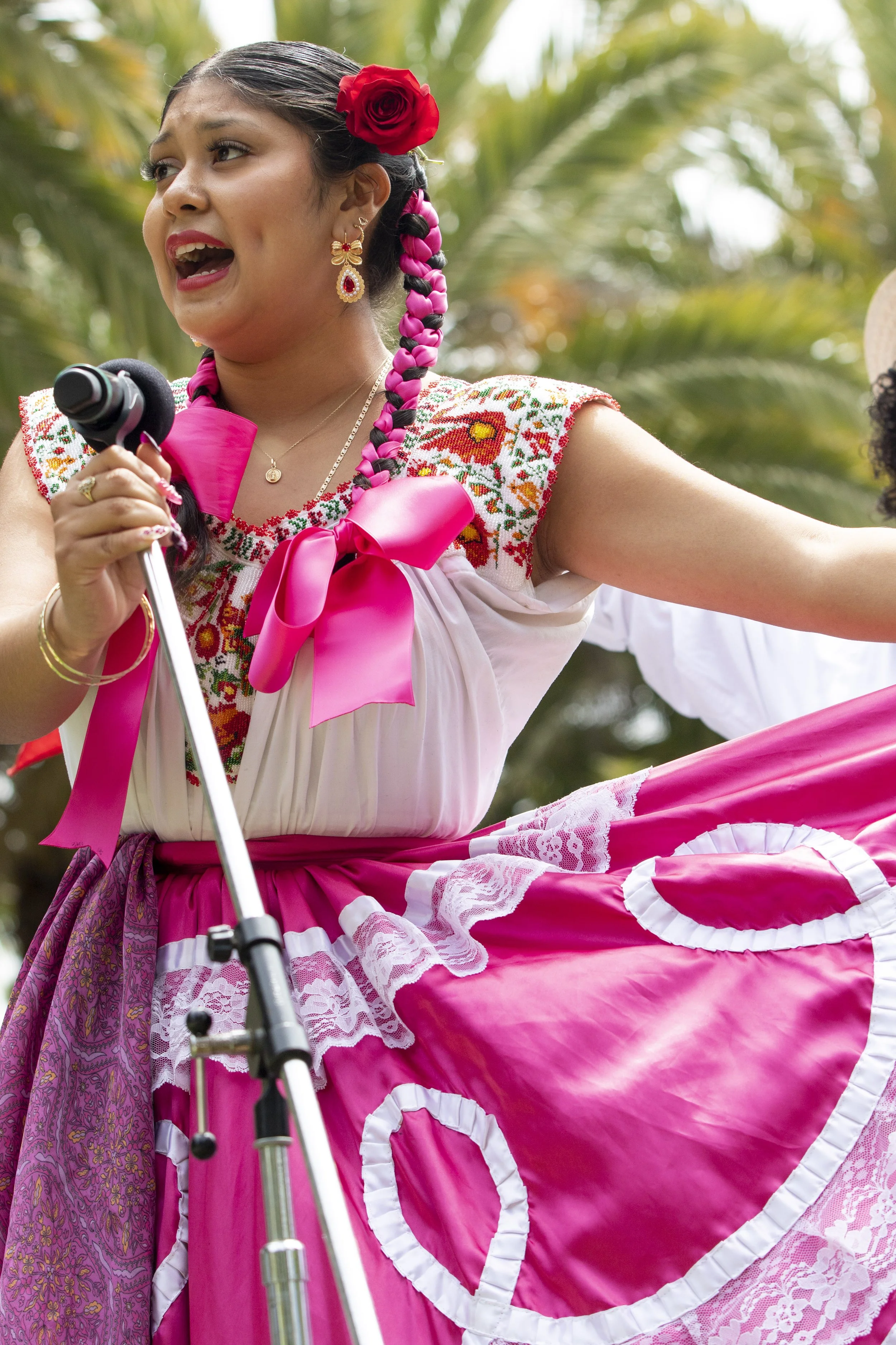  Dalila Martinez from The University High School Oaxacan Club performs at the Guelaguetza 2026 on the Santa Monica College (SMC) main campus in Santa Monica, Calif. on Thursday, May 28th, 2026. The celebration is a traditional Oaxacan event thrown in