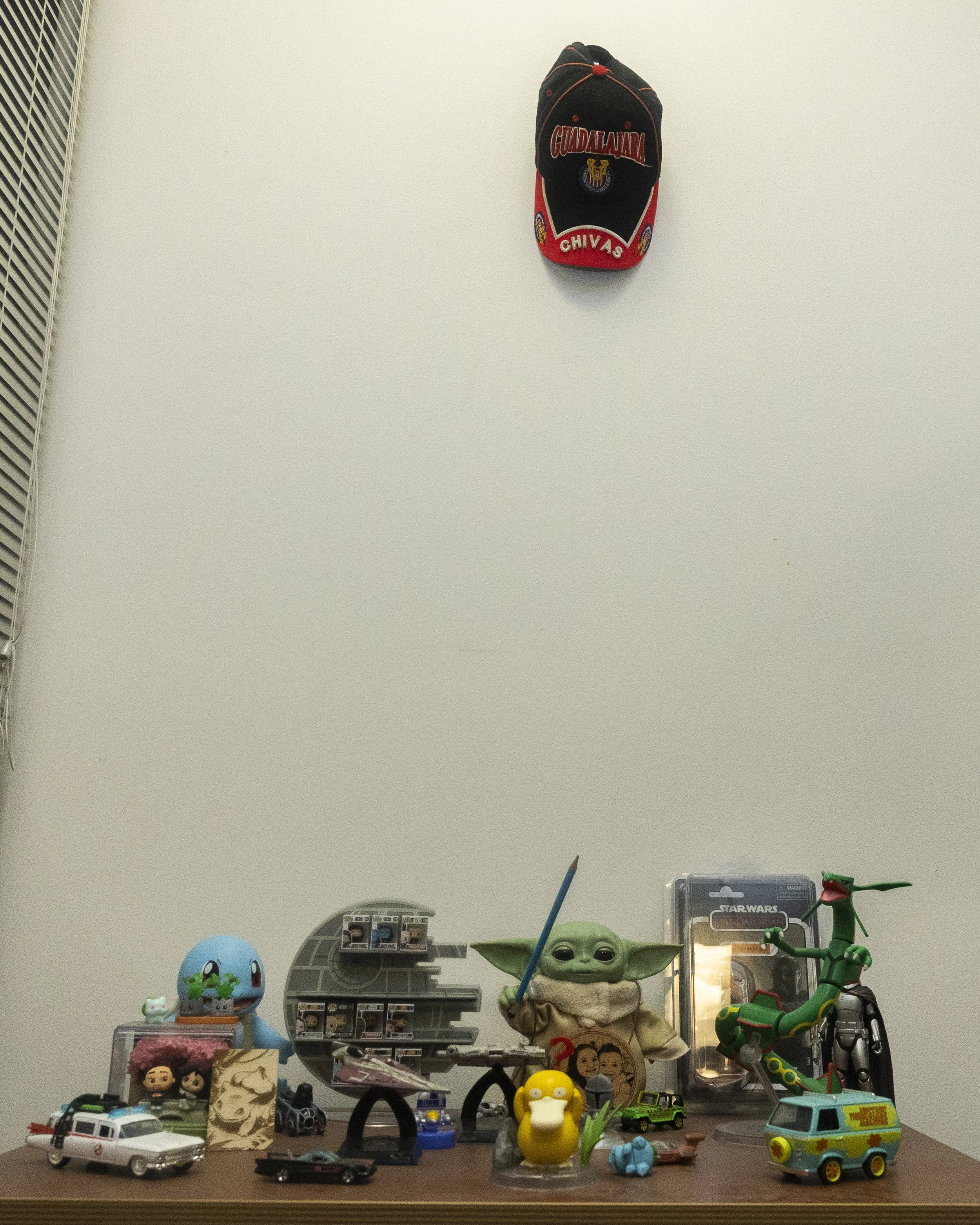  A Chivas De Guadalajara soccer team hat that belonged to Rogelio Castillo, a deceased Santa Monica College student, hangs inside the office of Luis Jauregui, program leader at SMC, on Thursday, June 4, 2026, in Santa Monica, Calif., as a reminder of