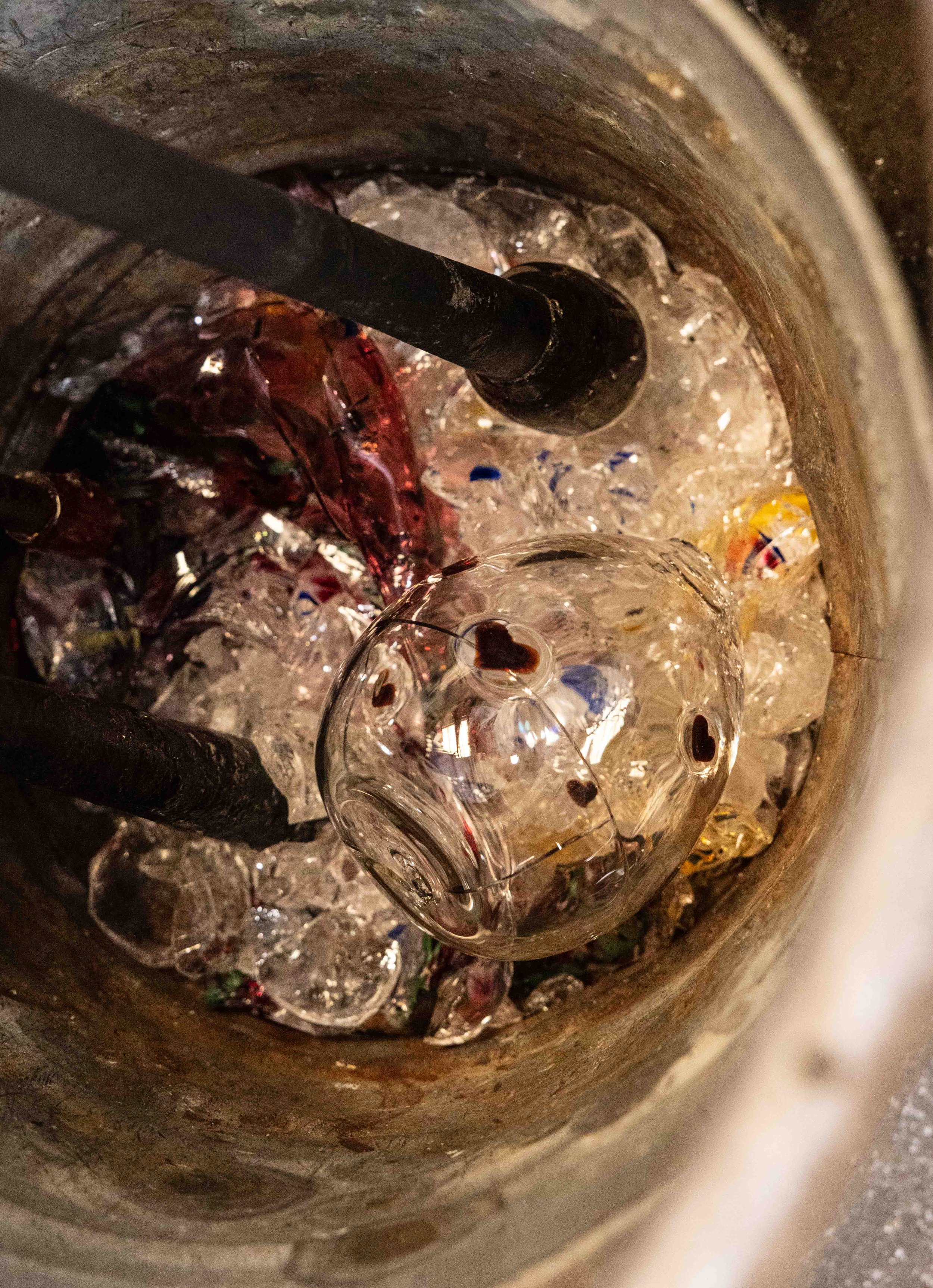  Discarded glass pieces in a bucket inside the hot shop at the SMC arts complex in Santa Monica, Calif., Friday, May 29, 2026. (Elizabeth Bacher | The Corsair) 