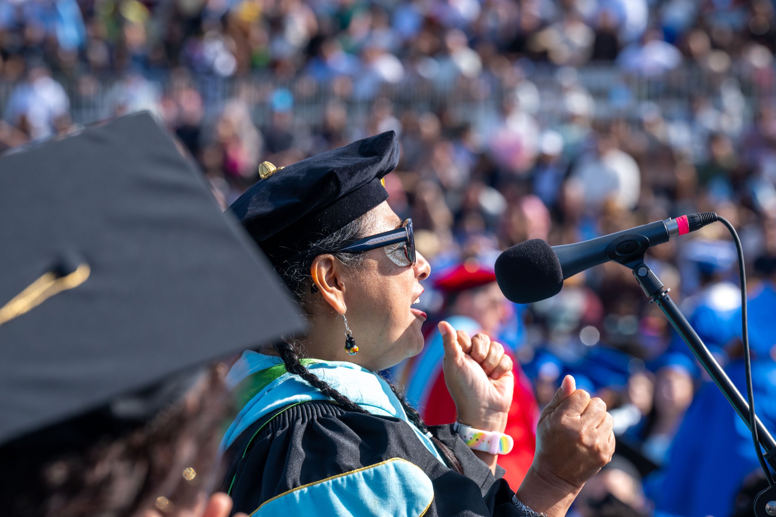  Department Chair, Sara Nieves-Lucas at the Santa Monica College (SMC) 2026 Graduation Ceremony at the Corsair Stadium, Santa Monica, Calif., on Tuesday, June 16, 2026. (Tom Rosholt | The Corsair) 