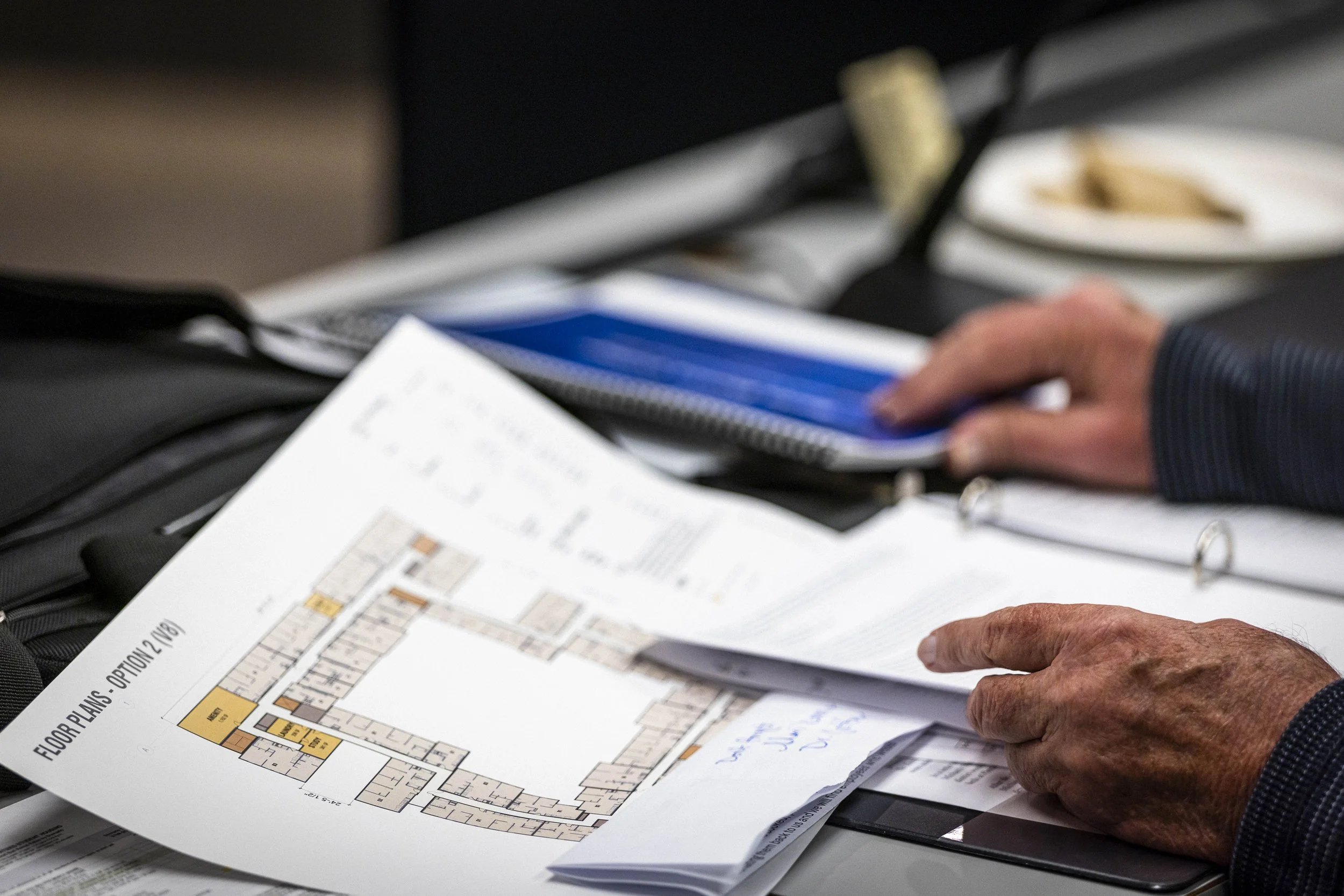  Floor plans of the proposed new Santa Monica College (SMC) student housing building during the SMC Board of Trustees meeting on Tuesday, Sep. 8, 2026, at the SMC Board Room: Business 117 in Santa Monica, Calif. The proposal was approved, with Board 