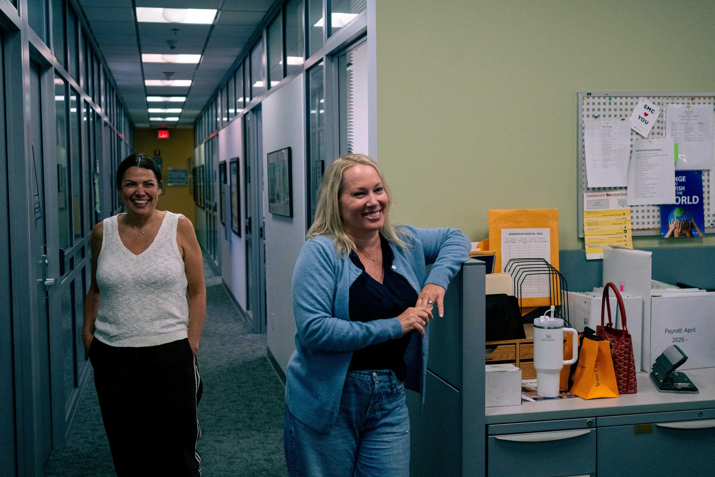  Nursing Professor Bonnie Flores, center, stands outside of her office on Santa Monica College's Bundy Campus, July 22, 2026, in Los Angeles, Calif. (Nathan Hanson | The Corsair) 
