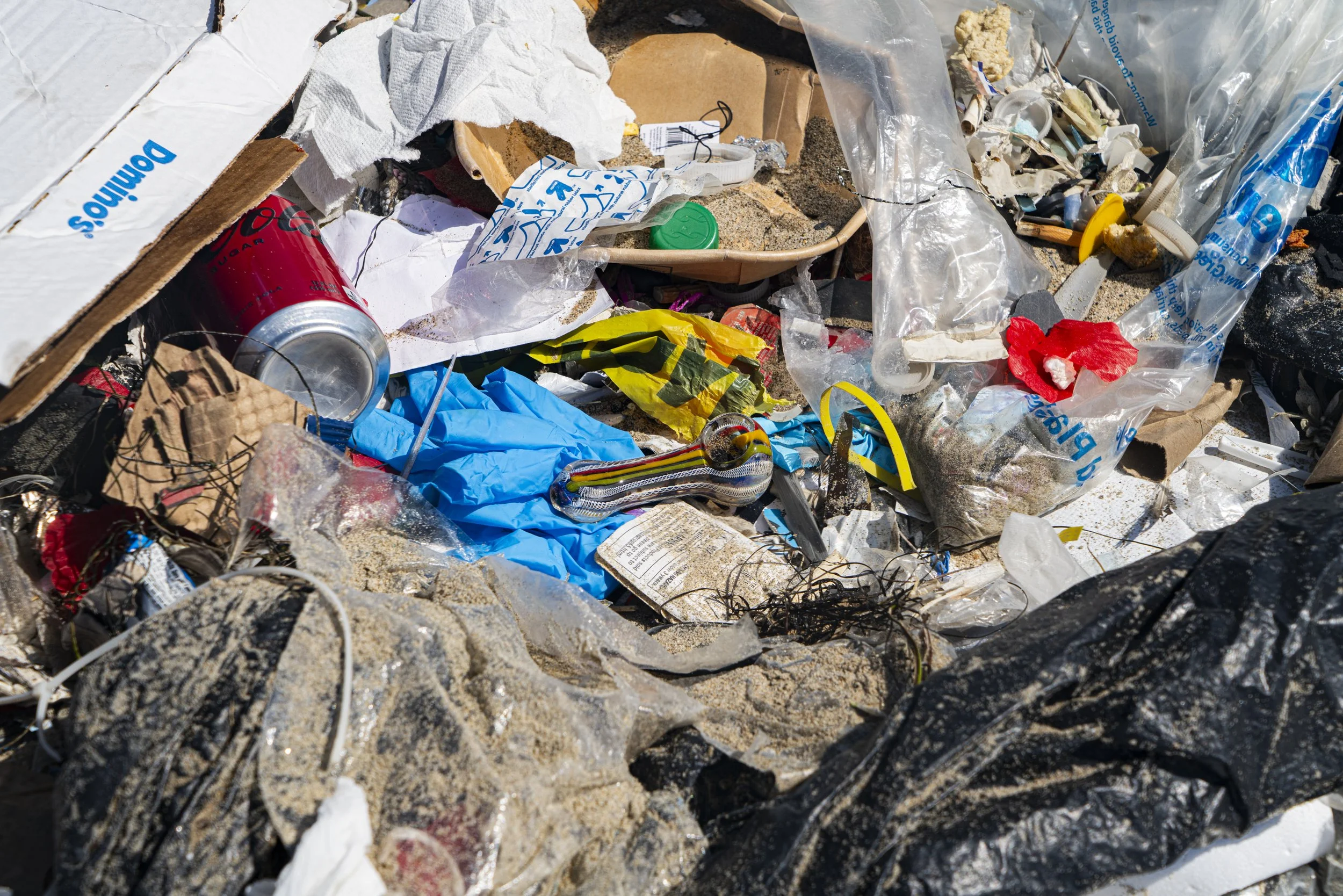  Miscellaneous trash of all kinds were collected at the coastal cleanup most of which were plastics that were unrecyclable in California due to California state law that only recycles three out of the seven kind plastics at the annual coastal cleanup