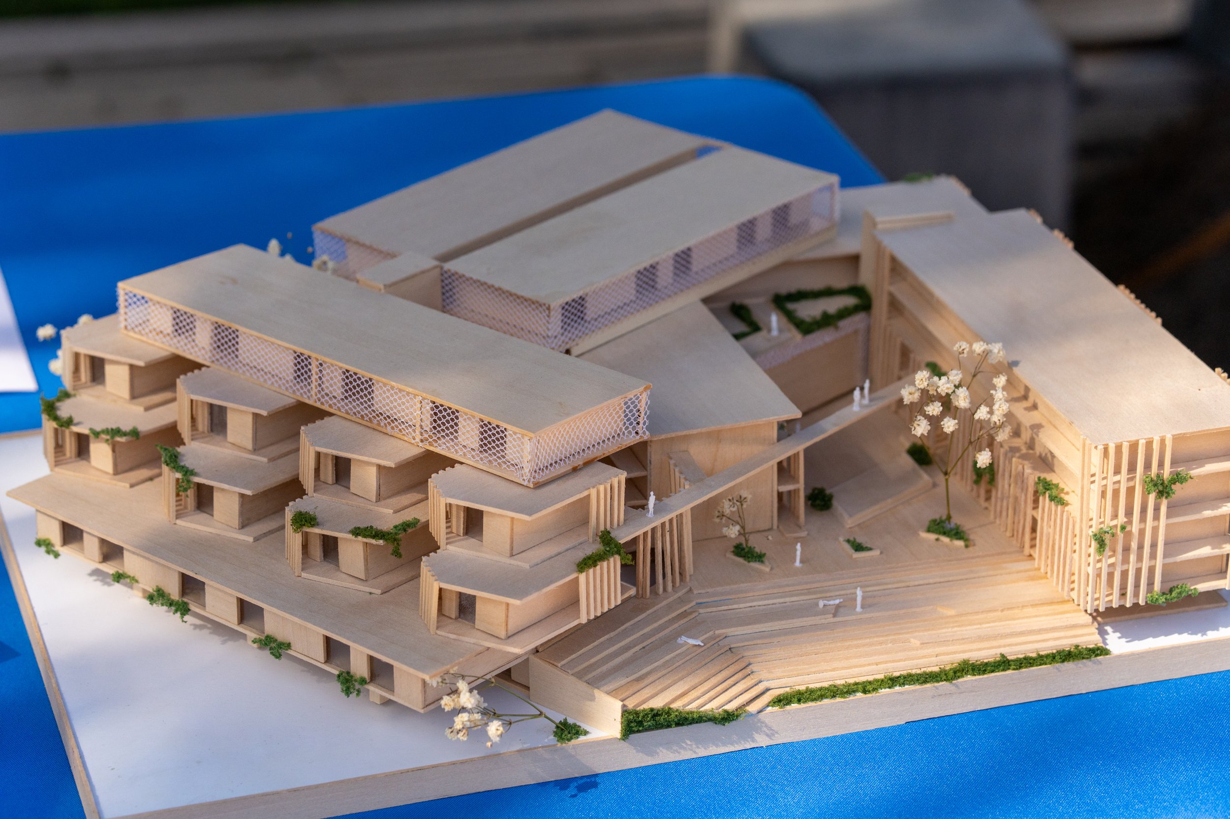  An architectural model sits on display at the NOMAS Architecture Club's table during Club Awareness on the Main Quad at Santa Monica College in Santa Monica, Calif., on Tuesday, Sept. 29, 2026.The club holds weekly meetings at SMC's Center for Media