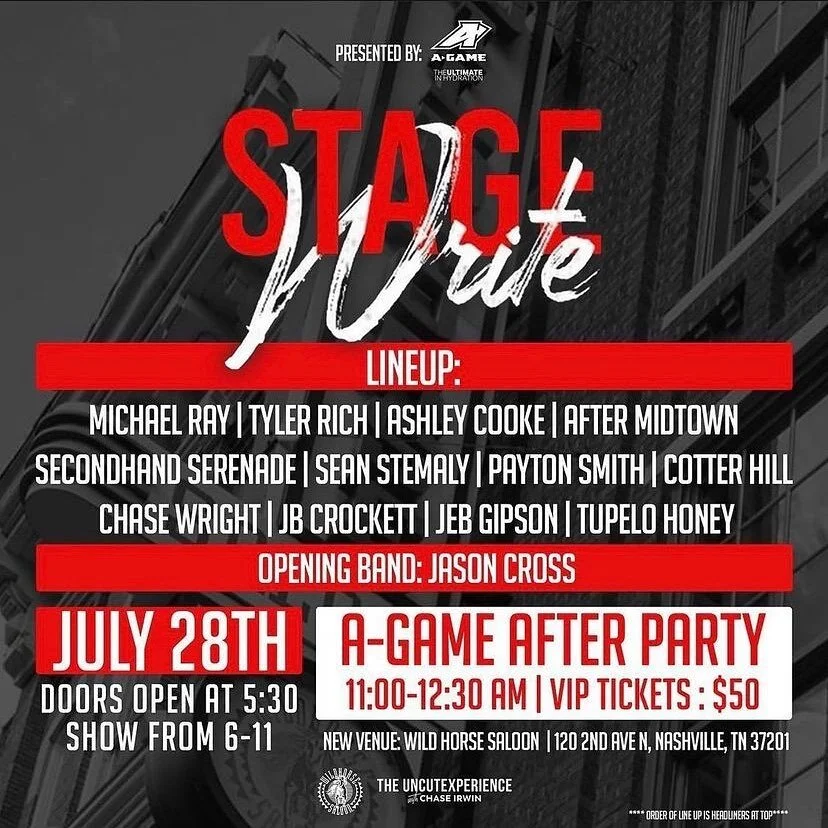 Honored to share the stage tomorrow night with these talented people! Thank you at @chase_irwin and @uncutexperience for having me out and for putting on this show! Y&rsquo;all don&rsquo;t want to miss out. Show starts at 6pm y&rsquo;all come hang ou