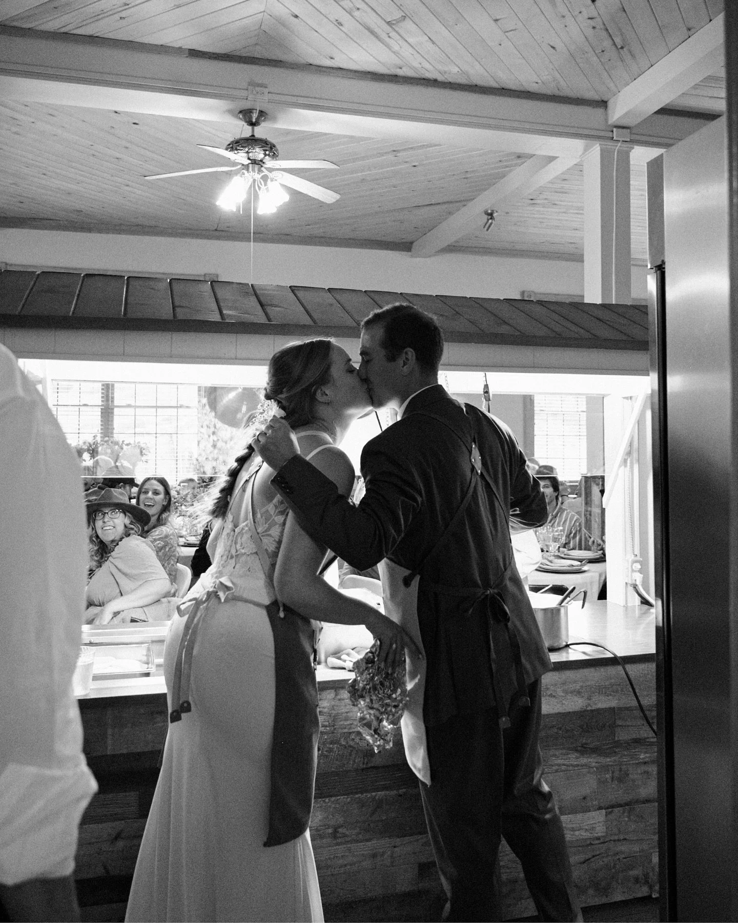 Dani + Nick did something truly unique at their wedding and I think it was genius: they served everyone dinner! 

You see, they own a little restaurant and have both been in the service industry for years, so to them it felt special to be able to dis