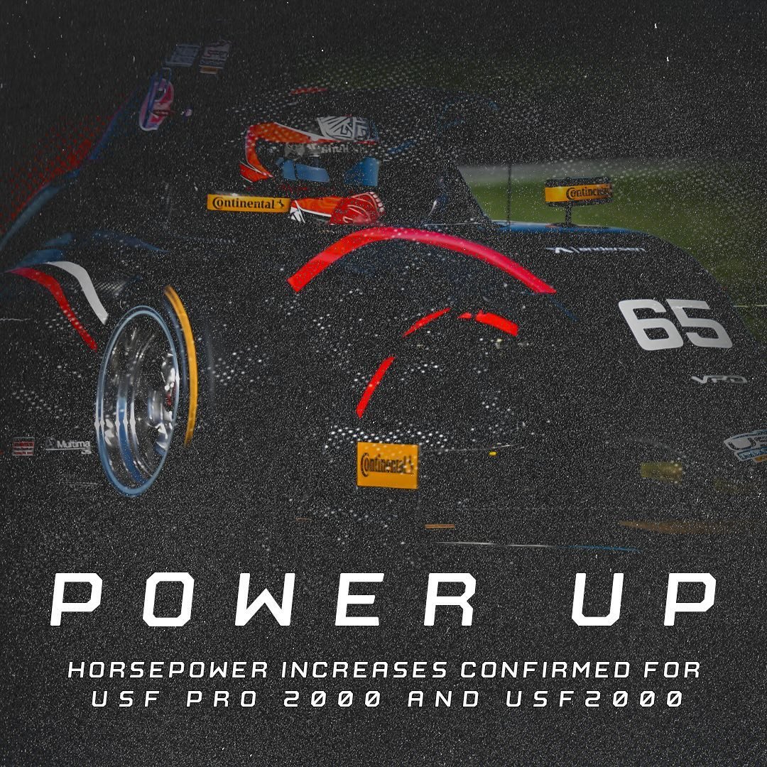 ππ POWER UP ππ
The top two levels of the @usfprochampionships ladder — USF Pro 2000 and USF2000 — are getting an increase in horsepower for road and street courses this season π₯
“Our goal is to consistently provide the best p