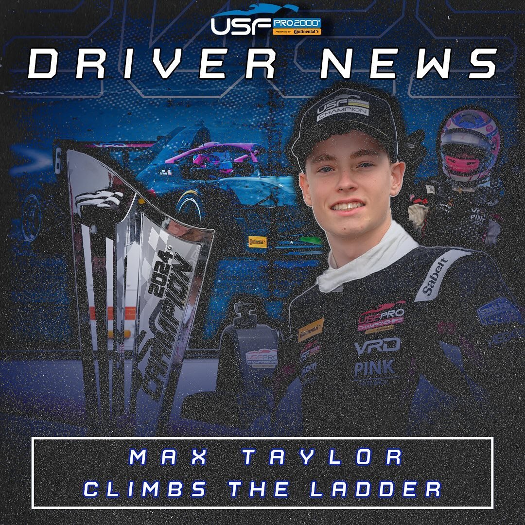 πͺπ @usfjuniors champion, third-place finisher in USF2000 and now, USF Pro 2000 driver π€
@maxtaylorracing is officially jumping up to the highest step of the @usfprochampionships ladder system, moving up with the team that he’s been with fro