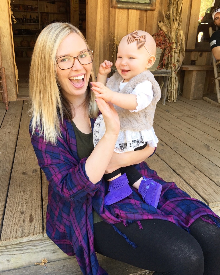 10 months old, at the Pumpkin Patch!