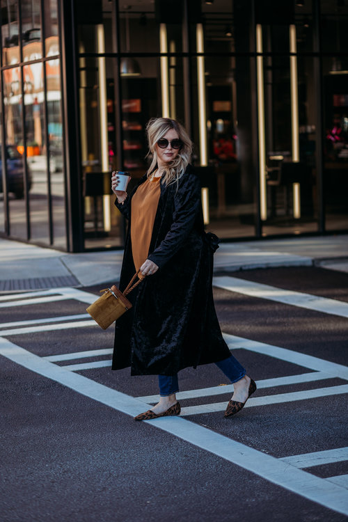 Bryant velvet trench coat online