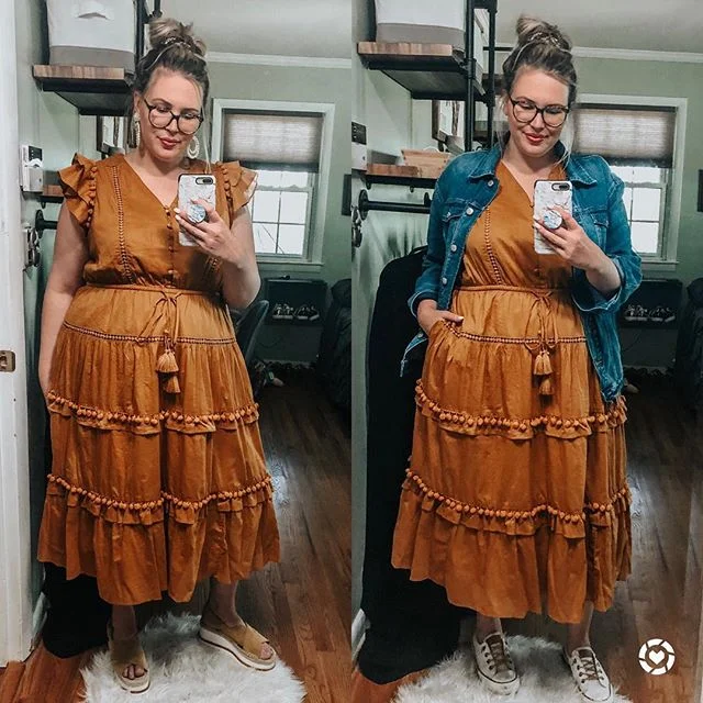 This isn’t a dress I would have normally sprung for while online shopping, but I LOVE this color and I figured I’d give it a shot. Ummm... IT IS SO CUTE. OMG. I am so impressed with the fit and quality!! I teamed up with some of my favorite ladies @karlareed @artinthefind @sell_eat_love @sandyalamode to show you how to get some versatility from this investment piece! It’s 30% off today, and it’s selling out... so hurry! It comes in standard, petite and plus and in a few different colors. Catch the full try-on in my stories! http://liketk.it/2AT4H #liketkit @liketoknow.it #ltkunder100 #ltkcurves