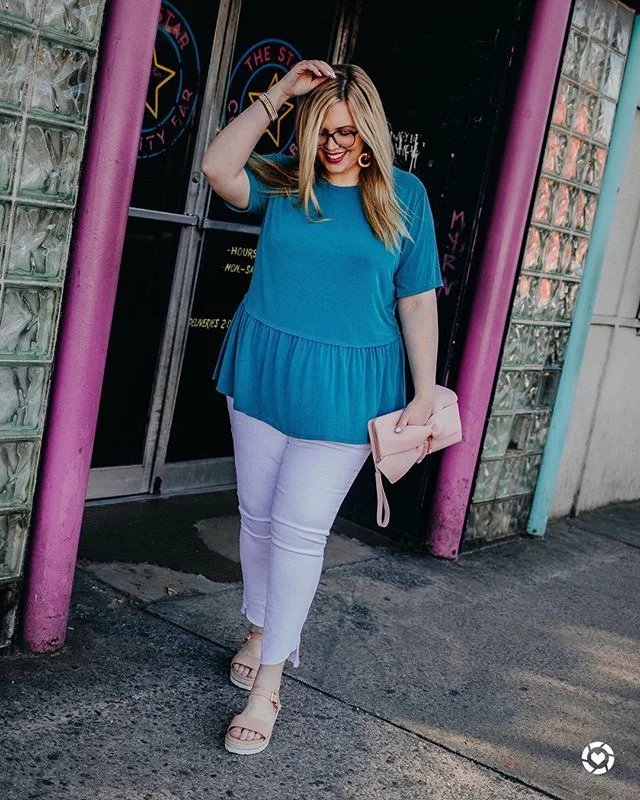 BEST. T-SHIRT. EVER. Comes in tons of colors, standard, plus and maternity, AND it’s 20% off all weekend long! The fabric is amazing and I’m wearing a 2X (it’s a little big on me so I would size down). Get it while it’s gooood ✌🏼 Shop my daily looks by following me on the @liketoknow.it app or in my insta shop on houseofdorough.com! http://liketk.it/2AXS2 #liketkit #LTKcurves #LTKunder50 #casualootd