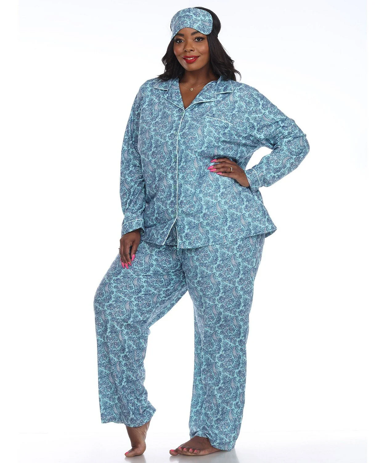 White Mark 3-Piece Pajama Set