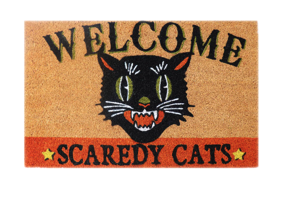 Scaredy Cats Welcome Door Mat