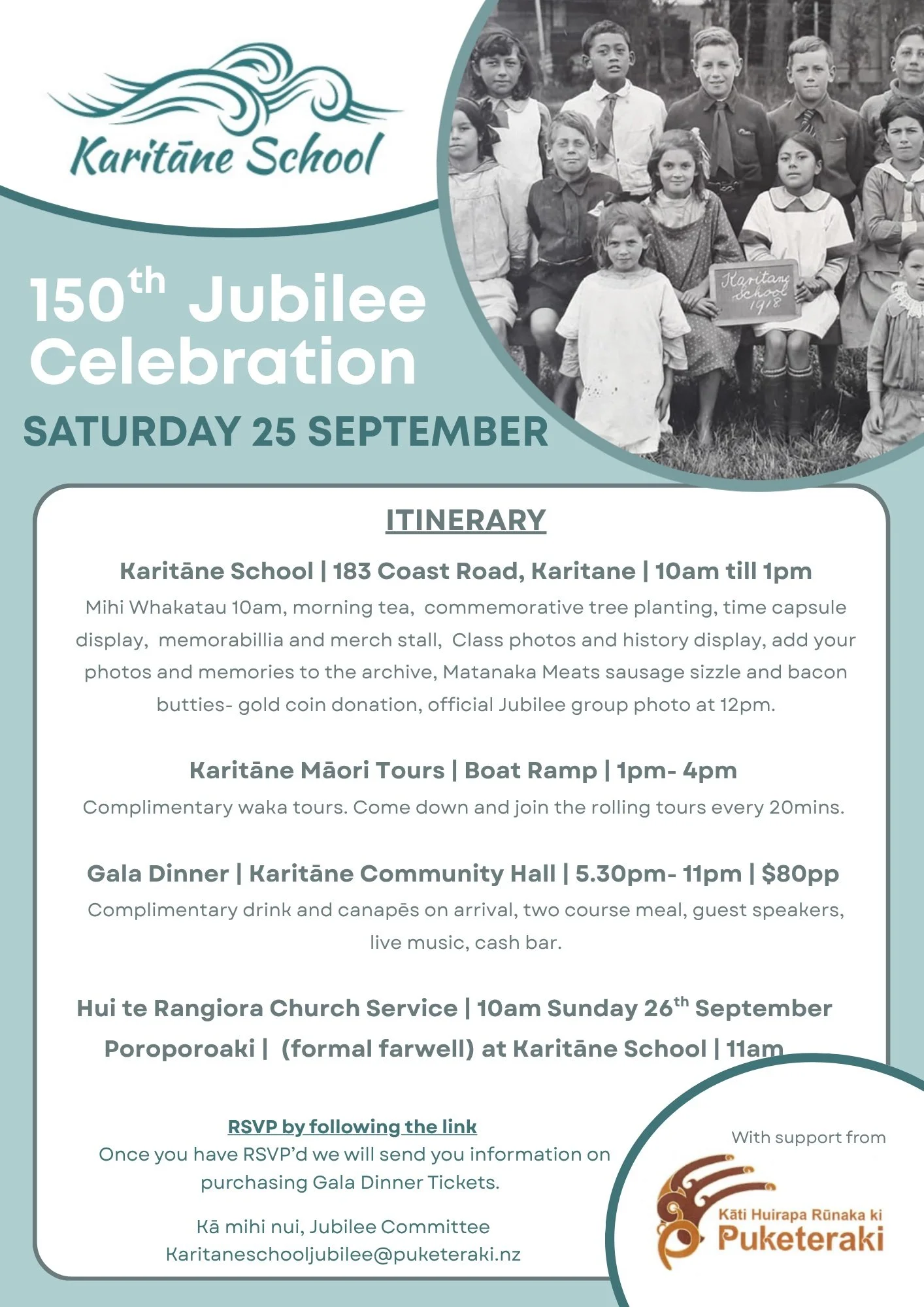 Karitane school jubilee saturday september 25th 2026