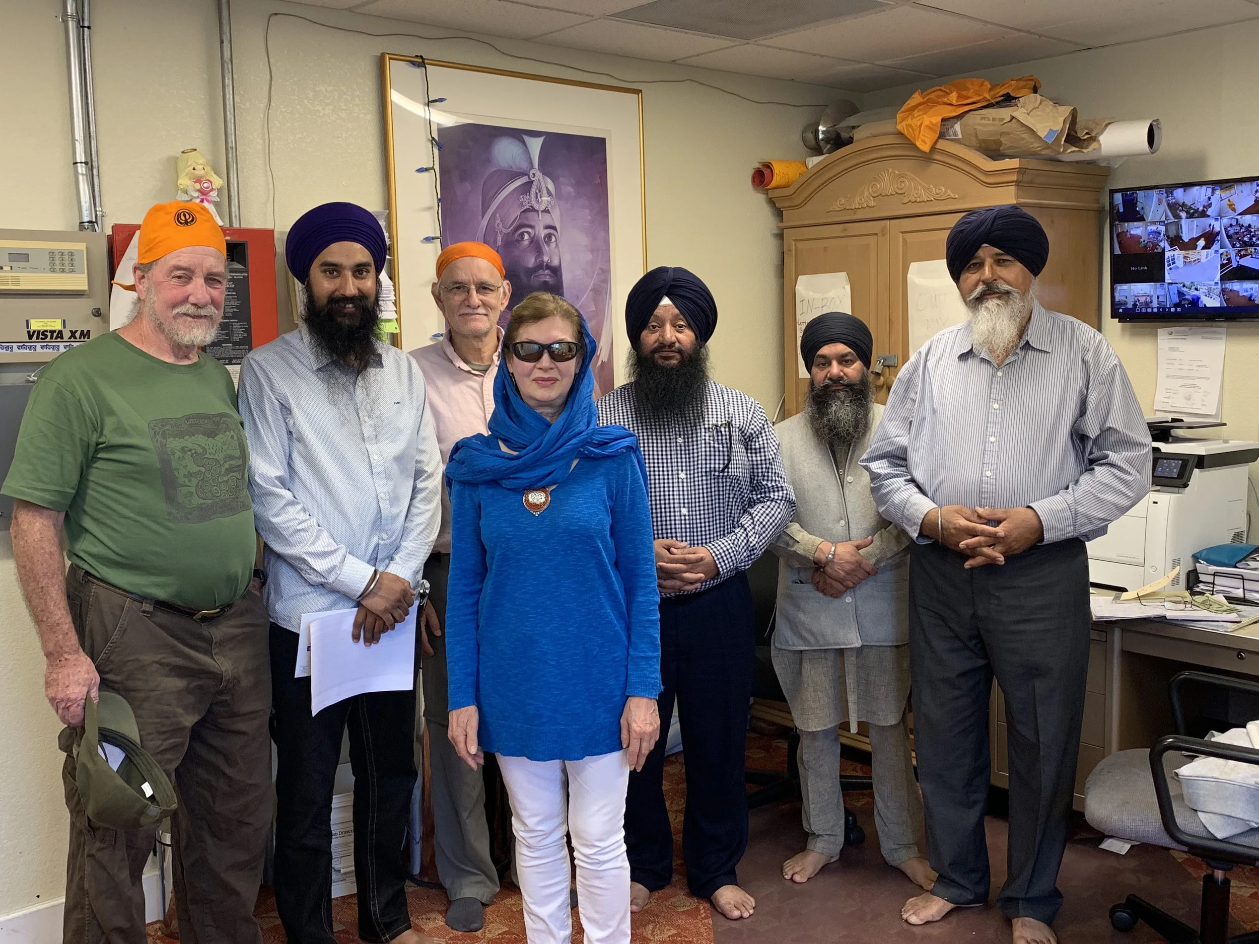 Sharon Korotkin, Executive Director of Citizens for a Greener El Sobrante, met with members of the El Sobrante Gurdwara Shaib on October 14, 2018 to discuss their support for the Creekside Park for Downtown El Sobrante.