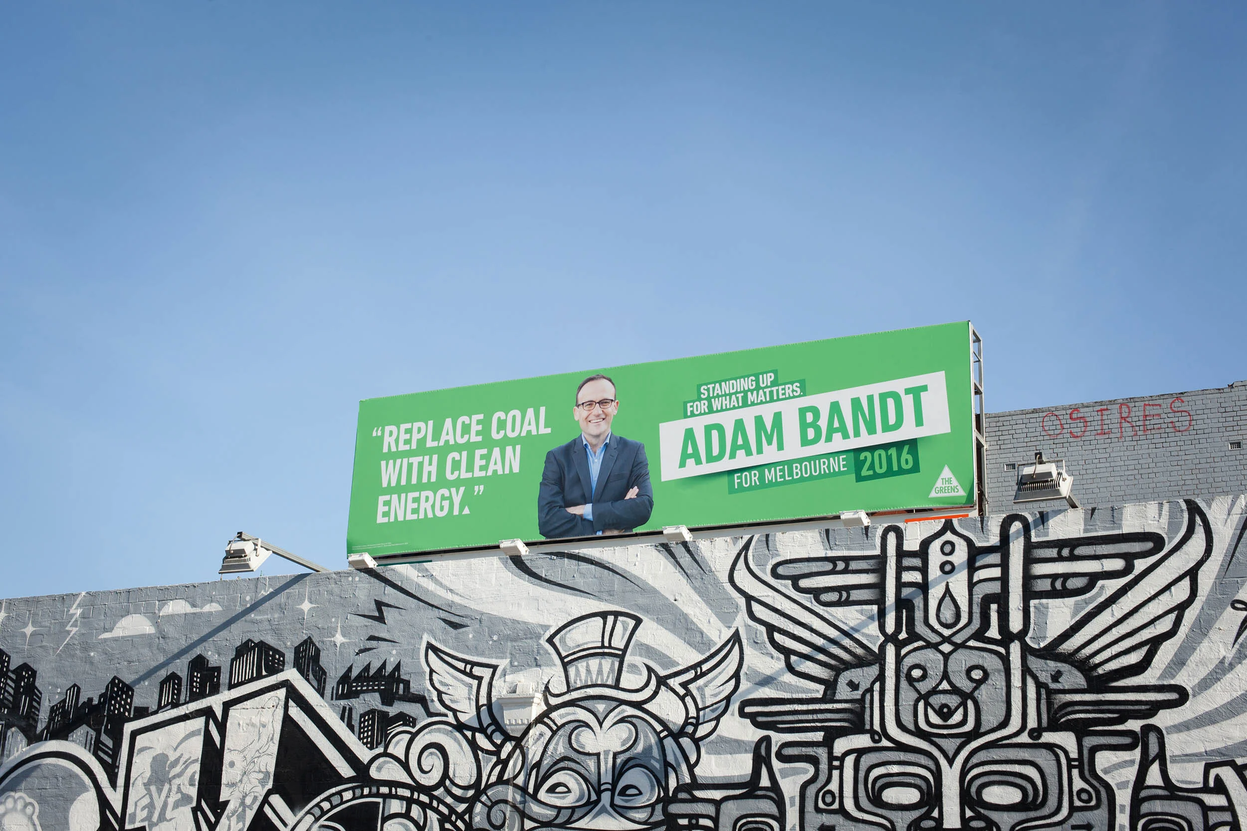  Campaign and branding design for Adam Bandt MP, The Greens 2016. 