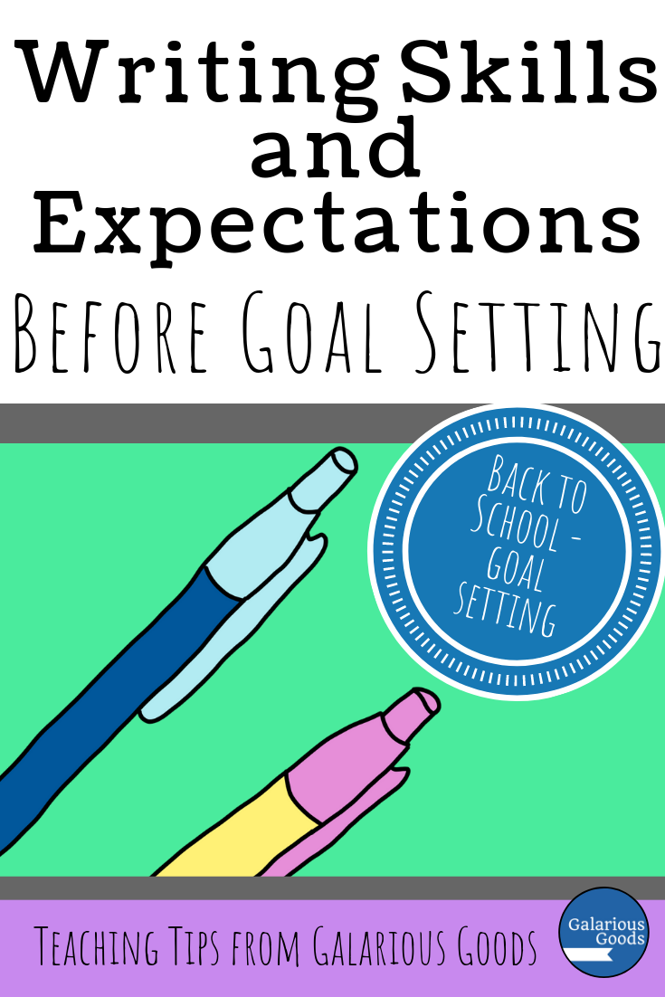 Writing Skills and Expectations Before Goal Setting — Galarious Goods