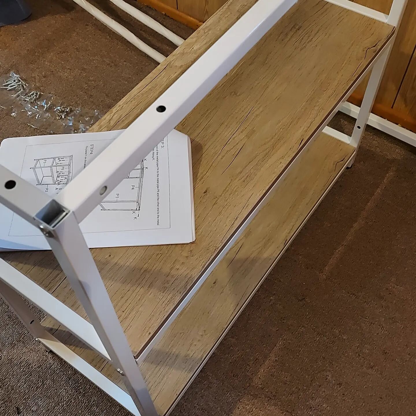 Today I took a break to frustrate myself . . . I mean, put together a flat pack desk. It was a good example of how terrible instructions make everything take longer!