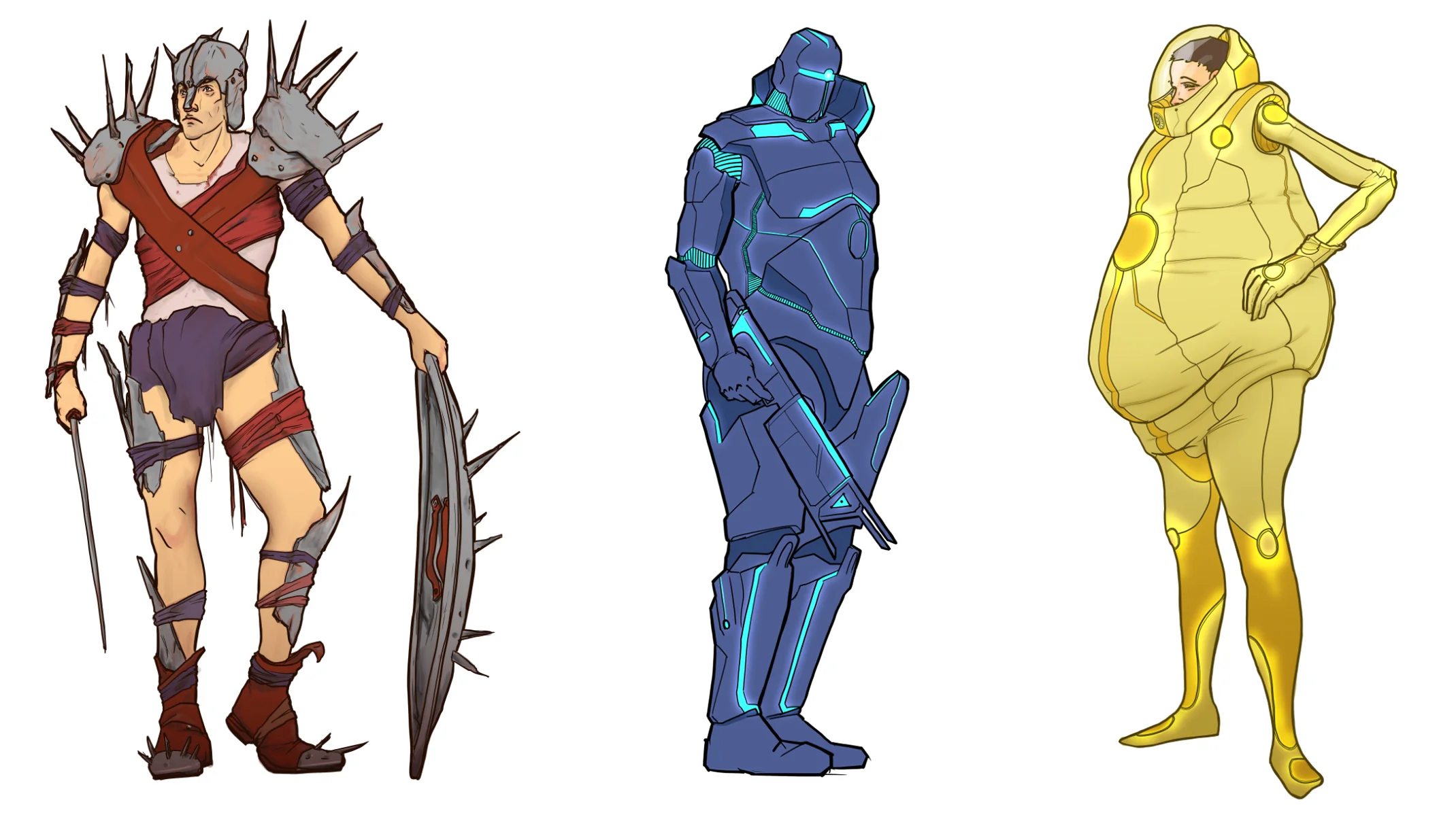 Concept art for the Tribes, the Garrison and the Arrived