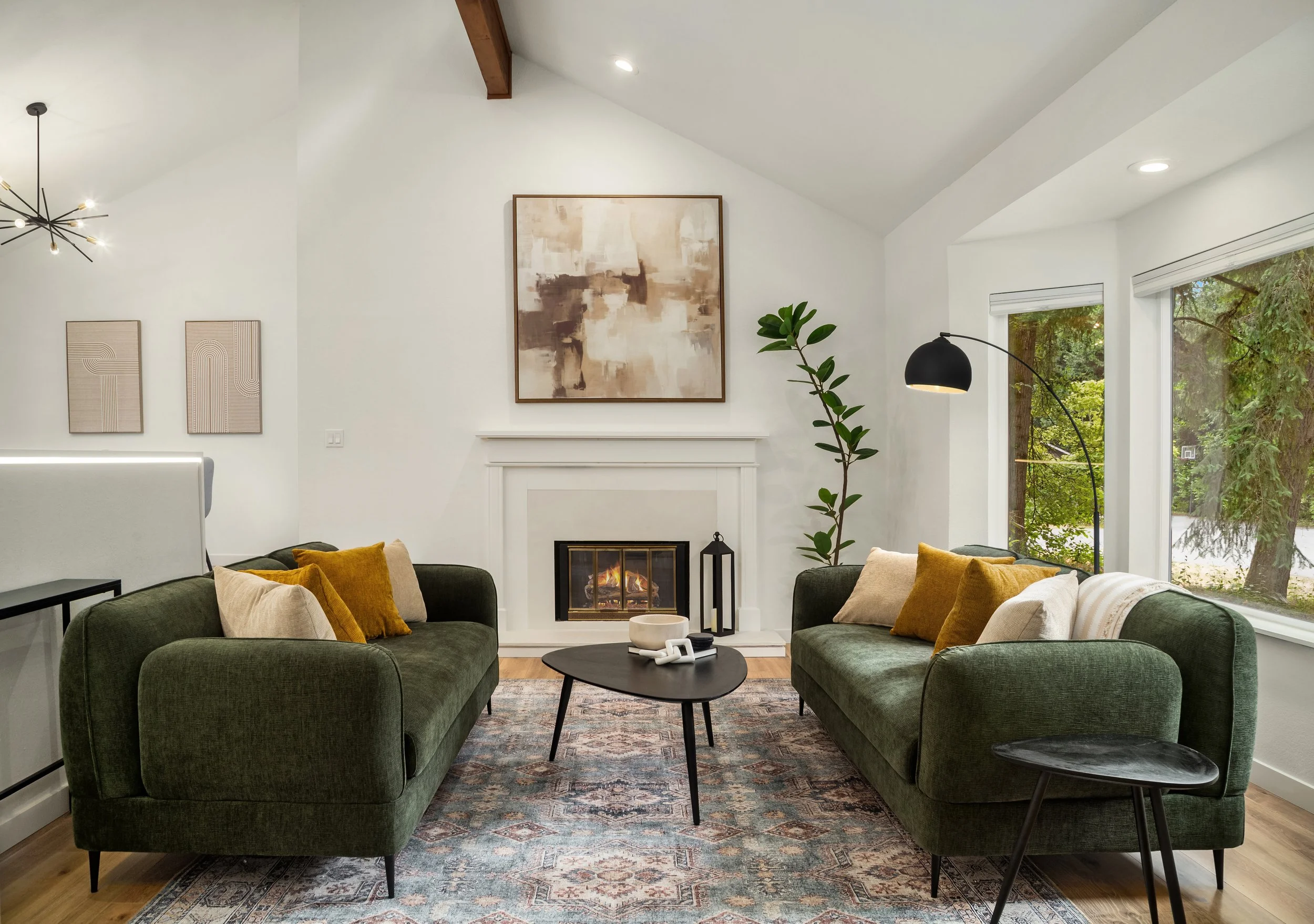 Stunning “sunken” style living room room
