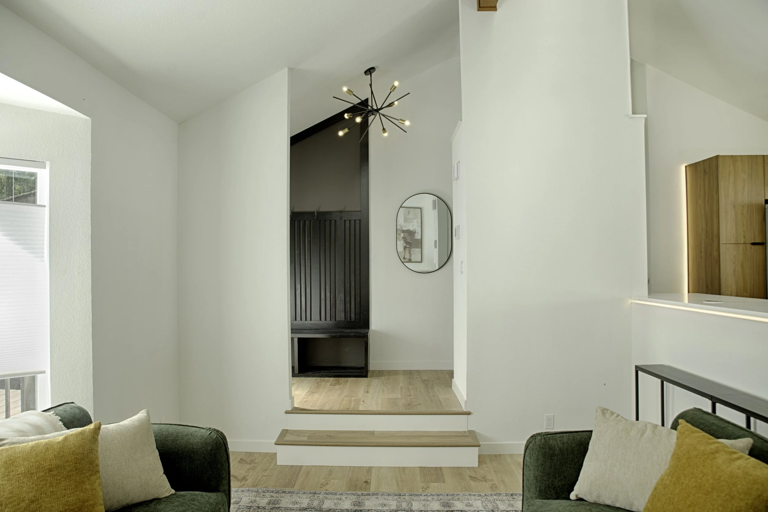Foyer opens into living room