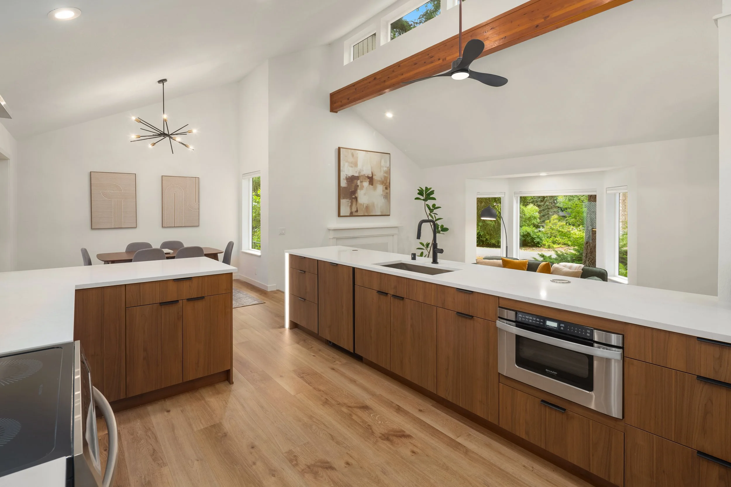 Microwave drawer, hidden dishwasher make for luxury styling