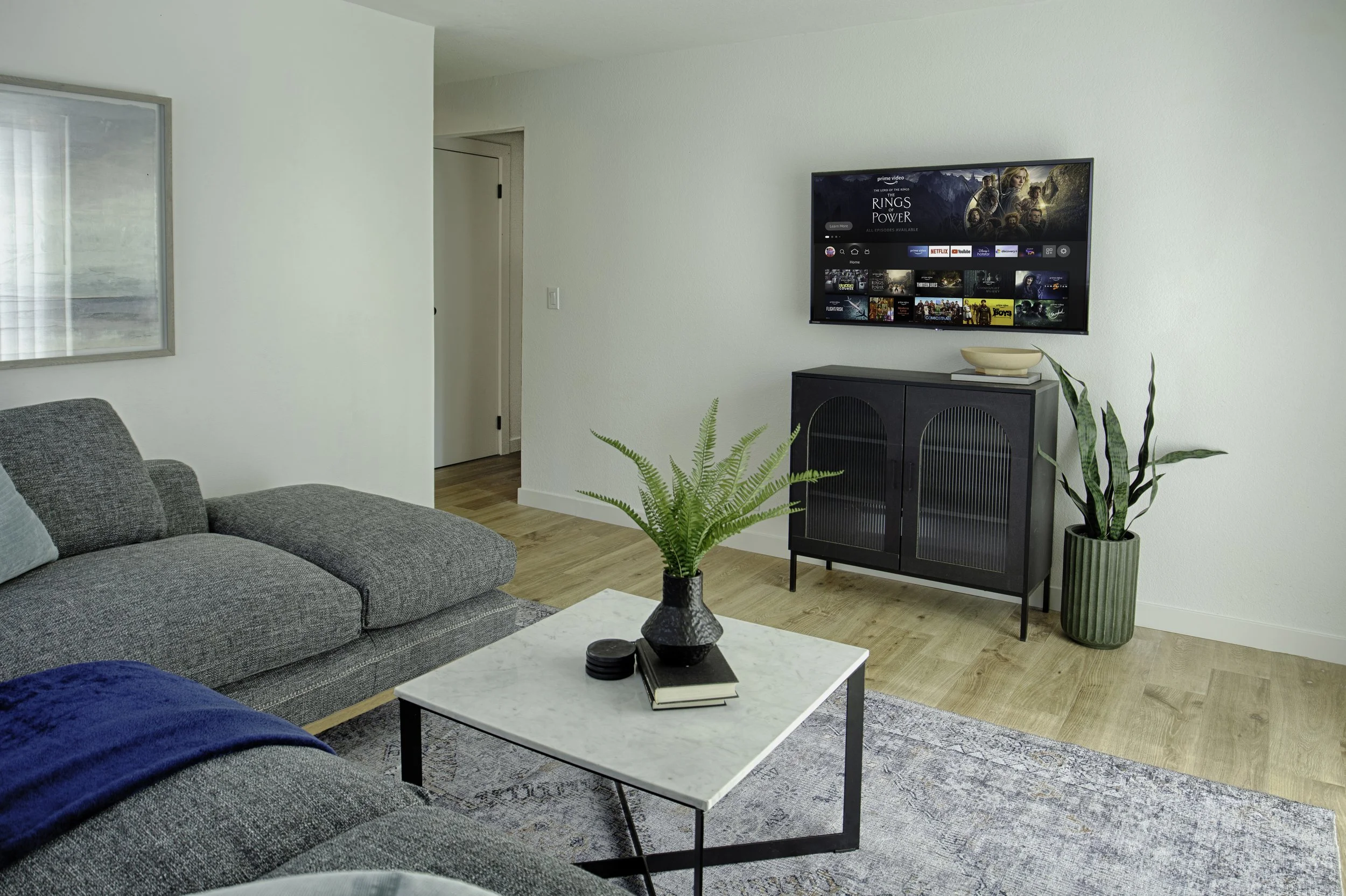 Super comfy sectional with 50” smart tv