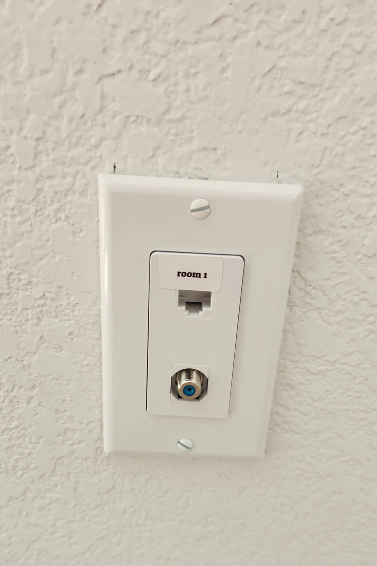 Cat6 cable installed- you’ll find ports in the living room, primary suite, at the family room tv; plus plug into the modem in the office