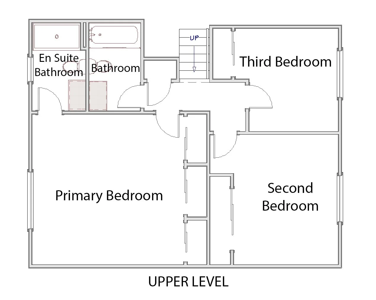 Moss + Modern upper level floor plan