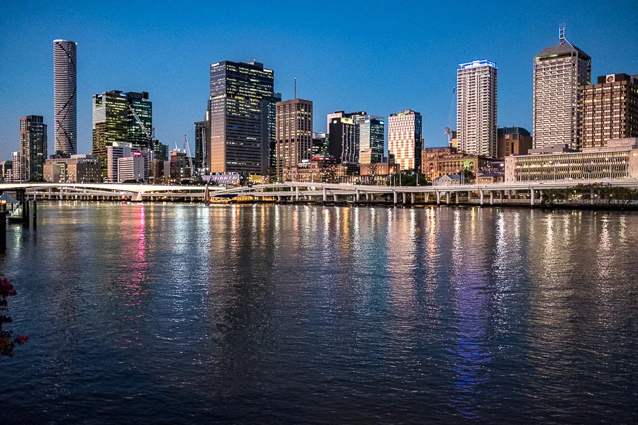 City views from the Southbank esplanade