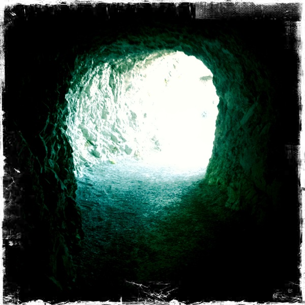 Along the cliff's edge are cavernous paths to explore