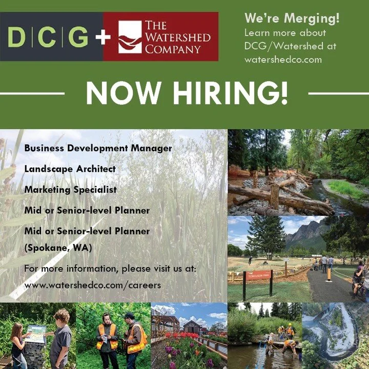 The DCG/Watershed team is now hiring! Visit our website for more information.