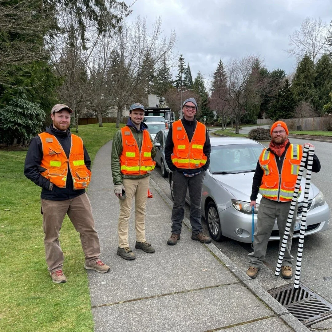Our team of environmental scientists have been cranking away on a catch basin inspection project in Mill Creek since the end of December. Through wind, rain, and ice! Spectacular job, Sage, Justin, Evan, and David! #catchbasininspection #stormwaterfa